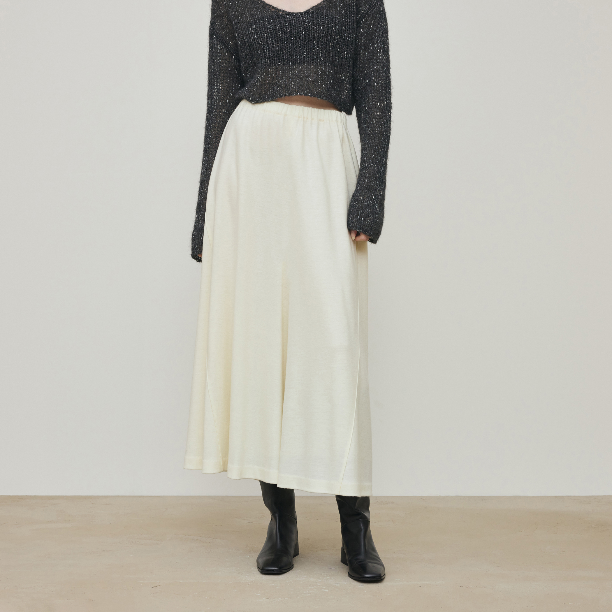 ニットコンビネーション セミマーメイドスカート｜トゥモローランド
