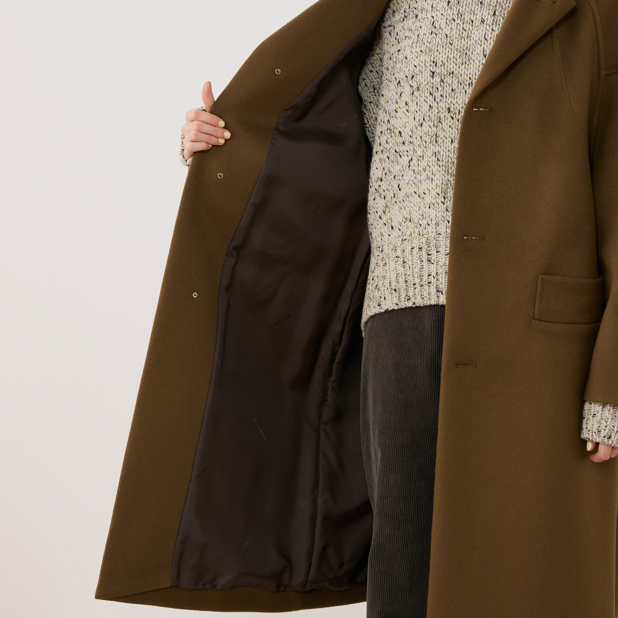 ウールダブルフェイス オーバルロングコート｜トゥモローランド 公式通販