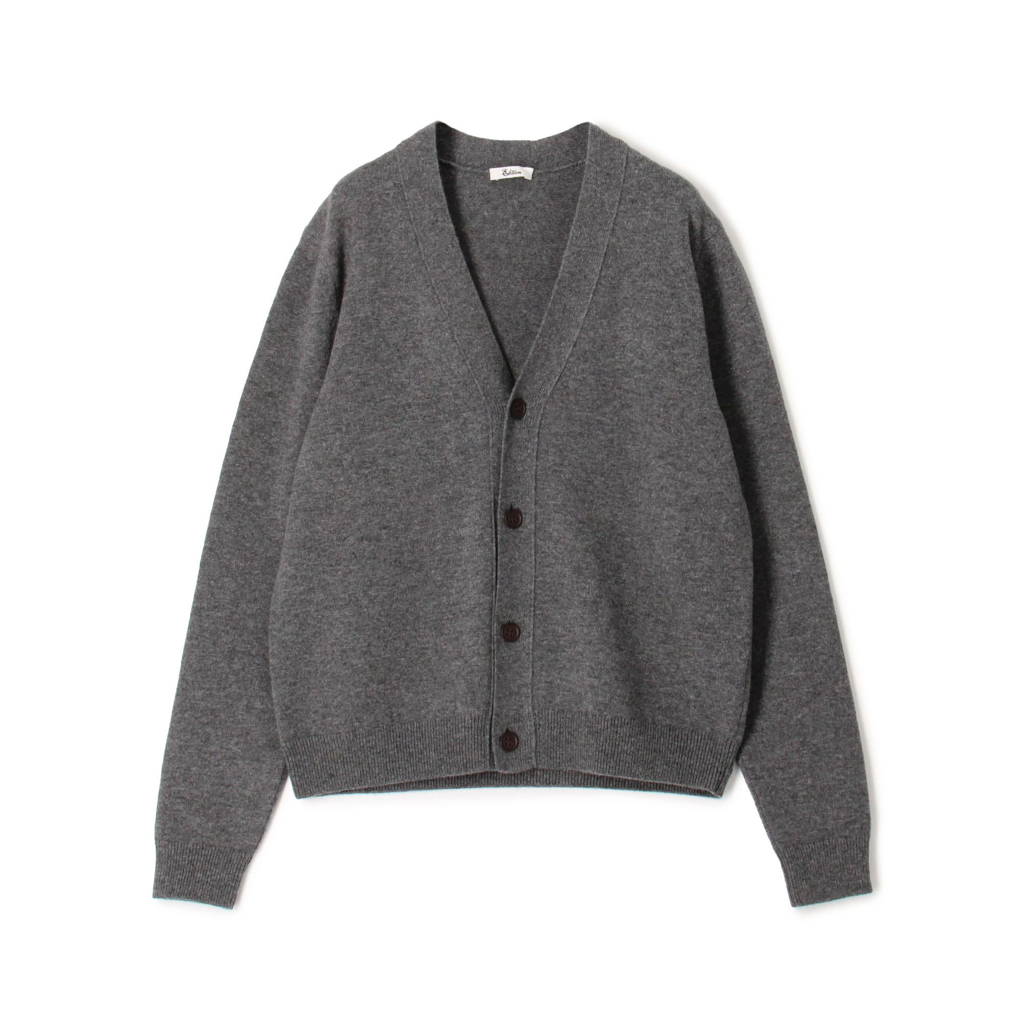 エクストラファインウール Vネックカーディガン