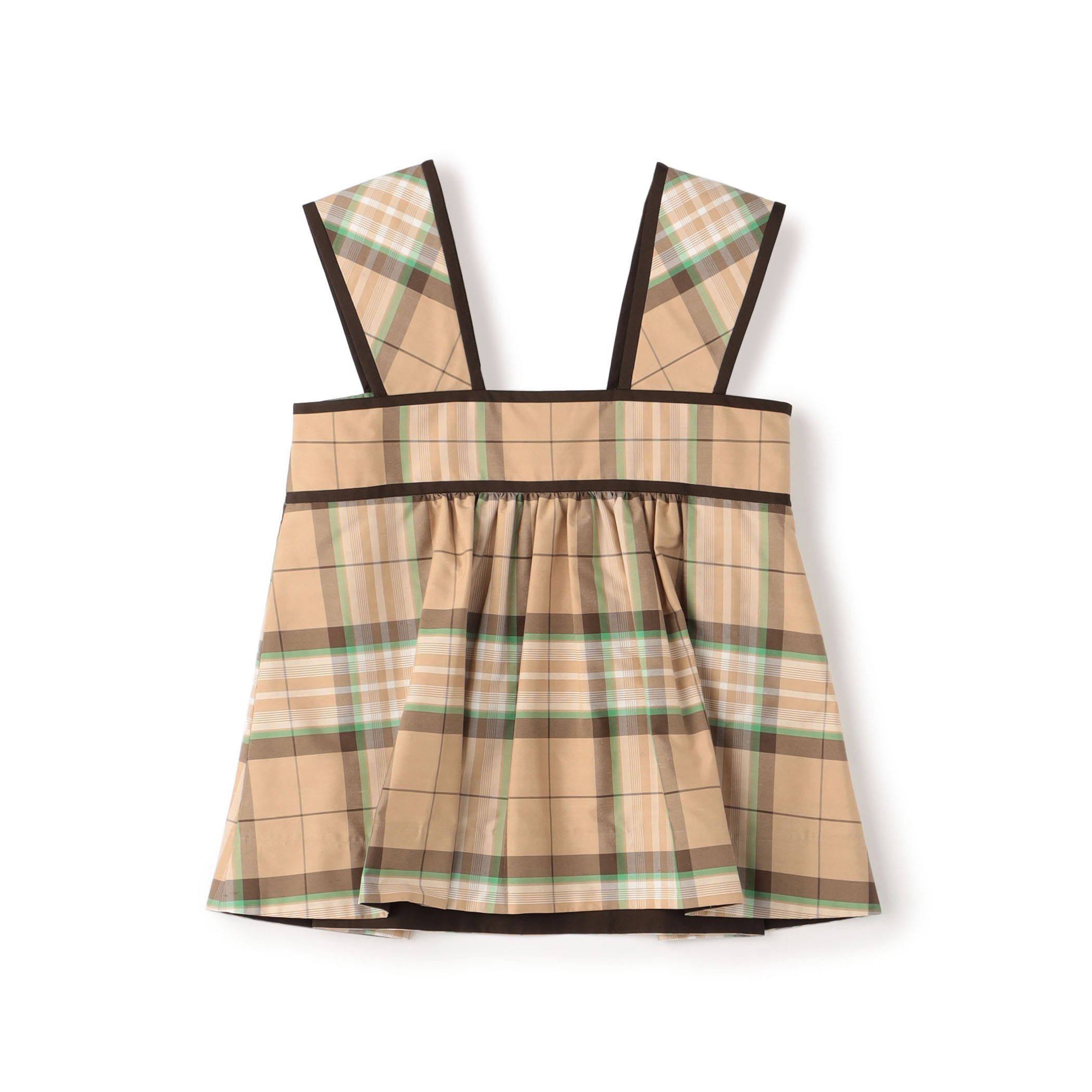 シルクコットンチェック キャミブラウス