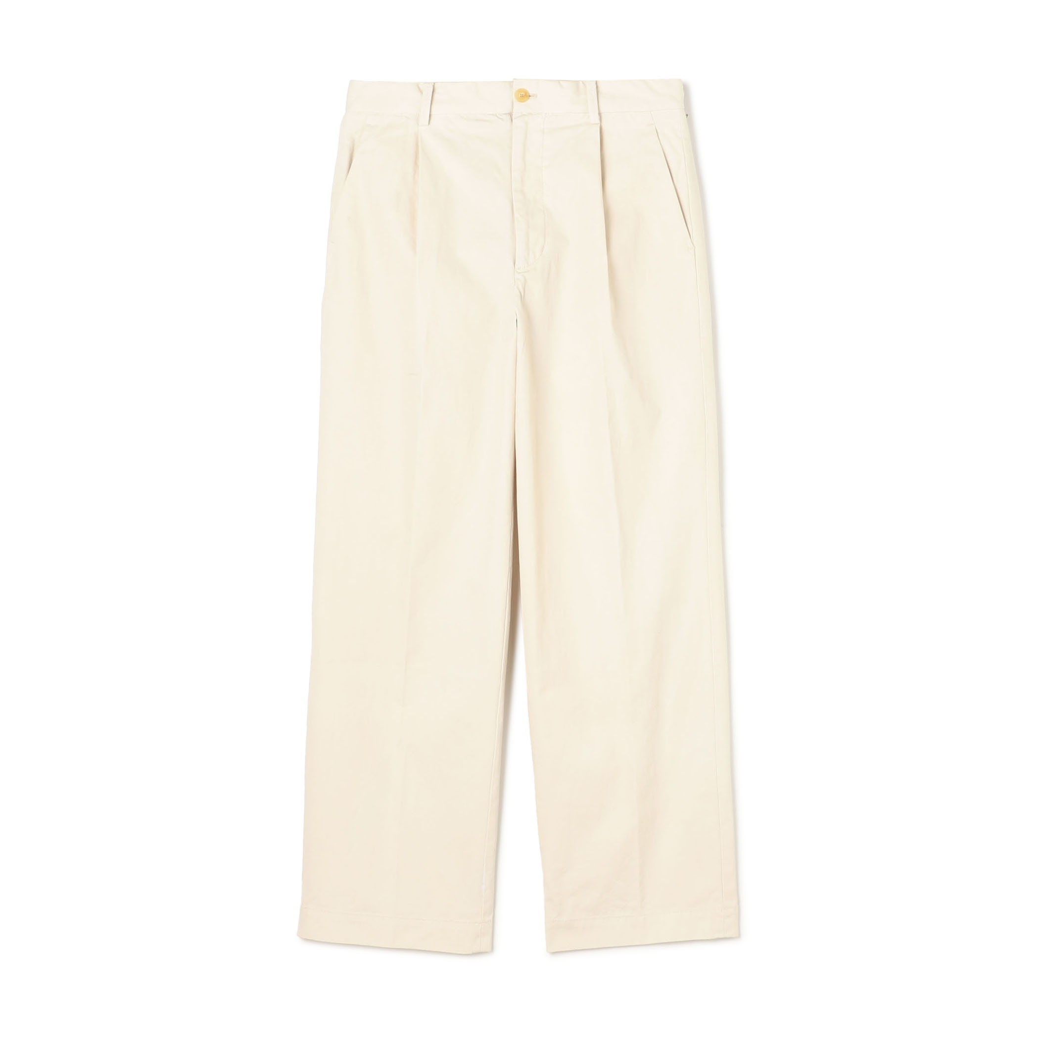 60/3 コットンオックスフォード 1プリーツバレルパンツ