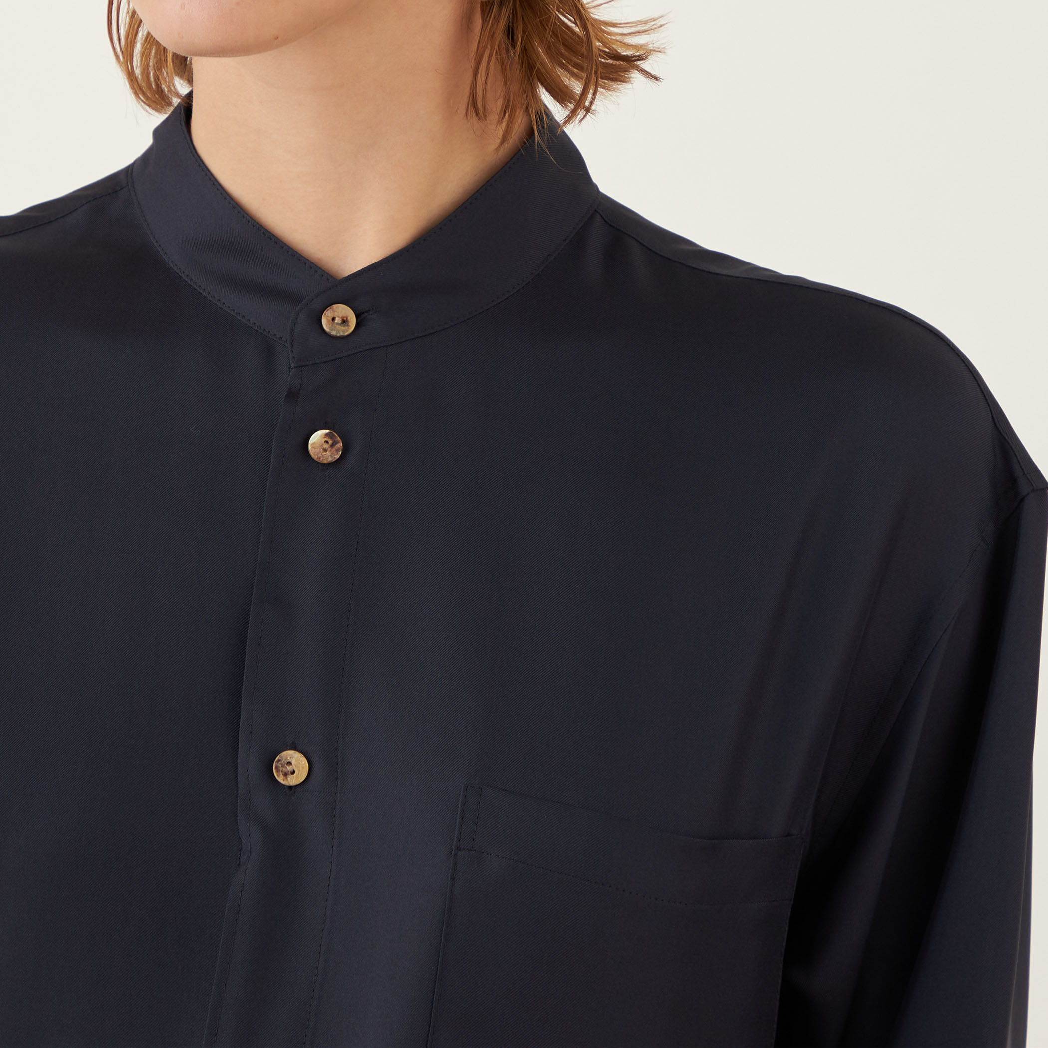 RRL RalphLauren シャツワンピース　ドット　バンドカラー POLO RALPH LAUREN（ポロ ラルフ ローレン）の「ポルカドット