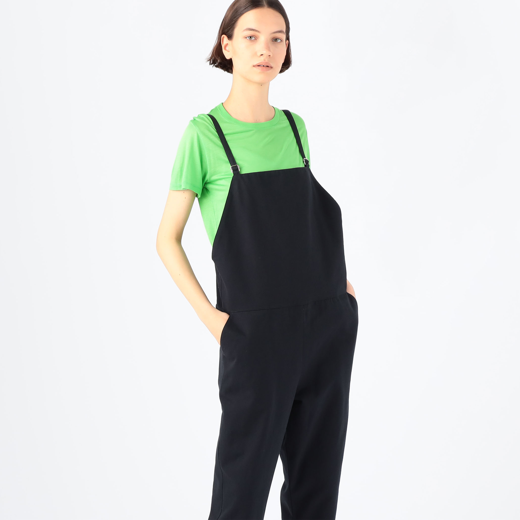 BASE RANGE ブラックサロペット XS BASE RANGE LONG STRAP OVERALL｜トゥモローランド 公式通販