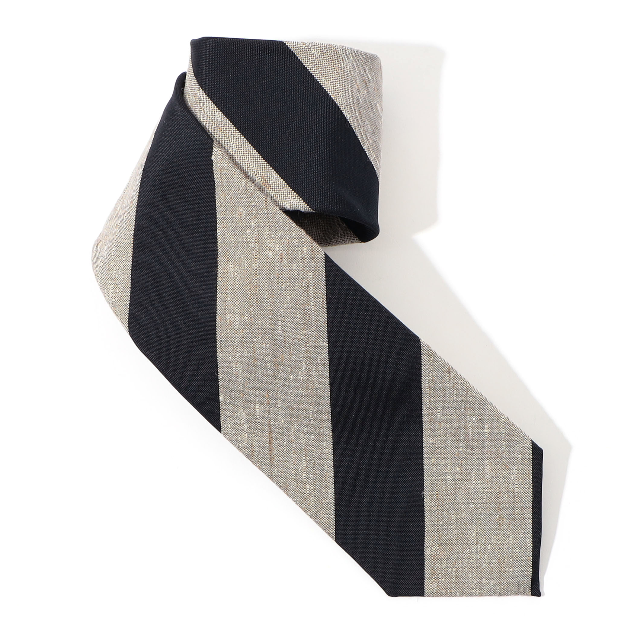 TOMORROWLAND シルクコットン レジメンタルストライプネクタイ