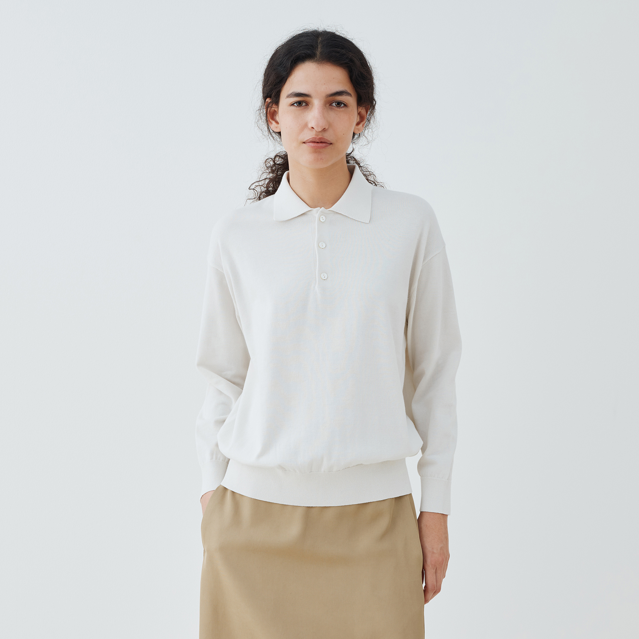 GALERIE VIE◆ポロシャツ/FREE/コットン/WHT/23-02-41-02206 プレーンコットン ポロプルオーバー｜トゥモローランド 公式通販