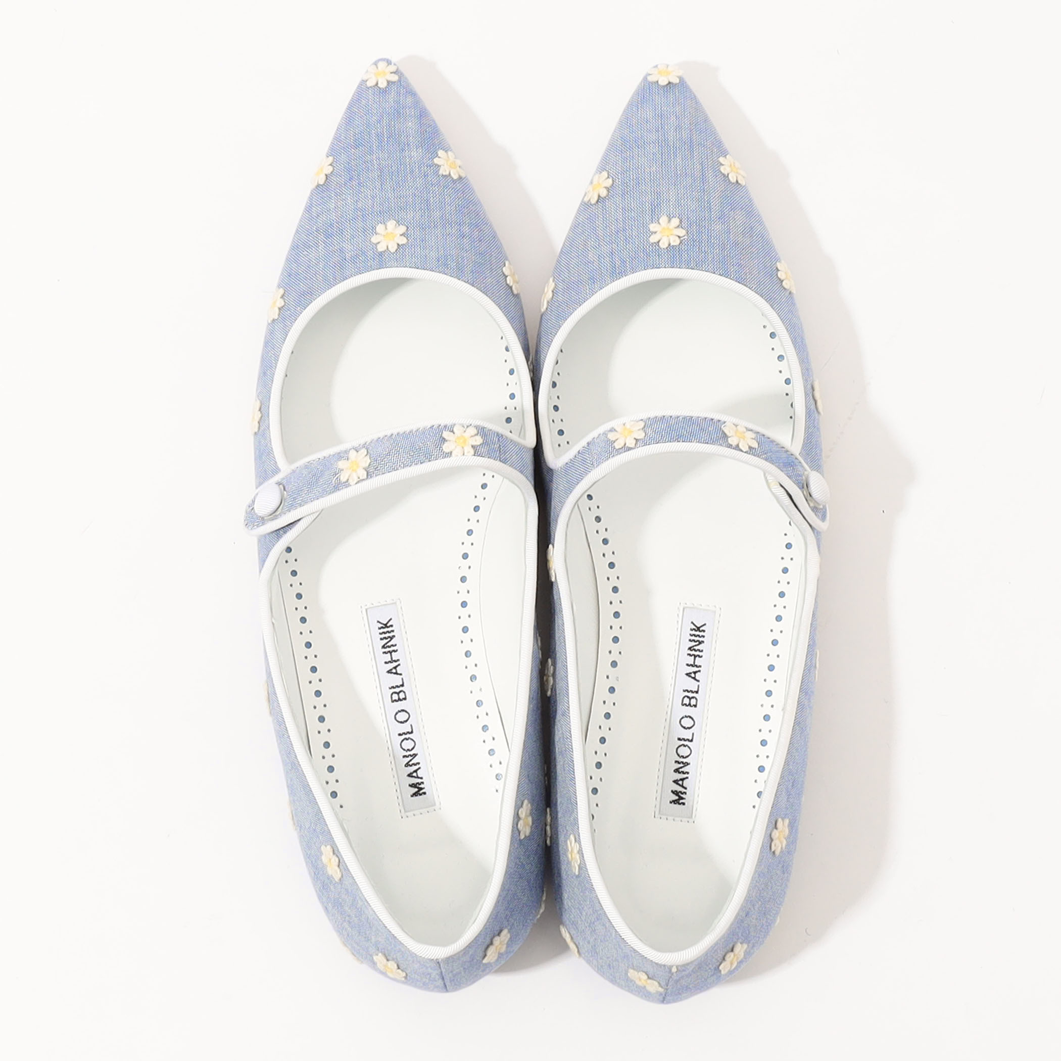 [MANOLO BLAHNIK] ホワイト カーフ レザー ローファー PERRITA | White Calf Leather Penny Loafers | Manolo Blahnik