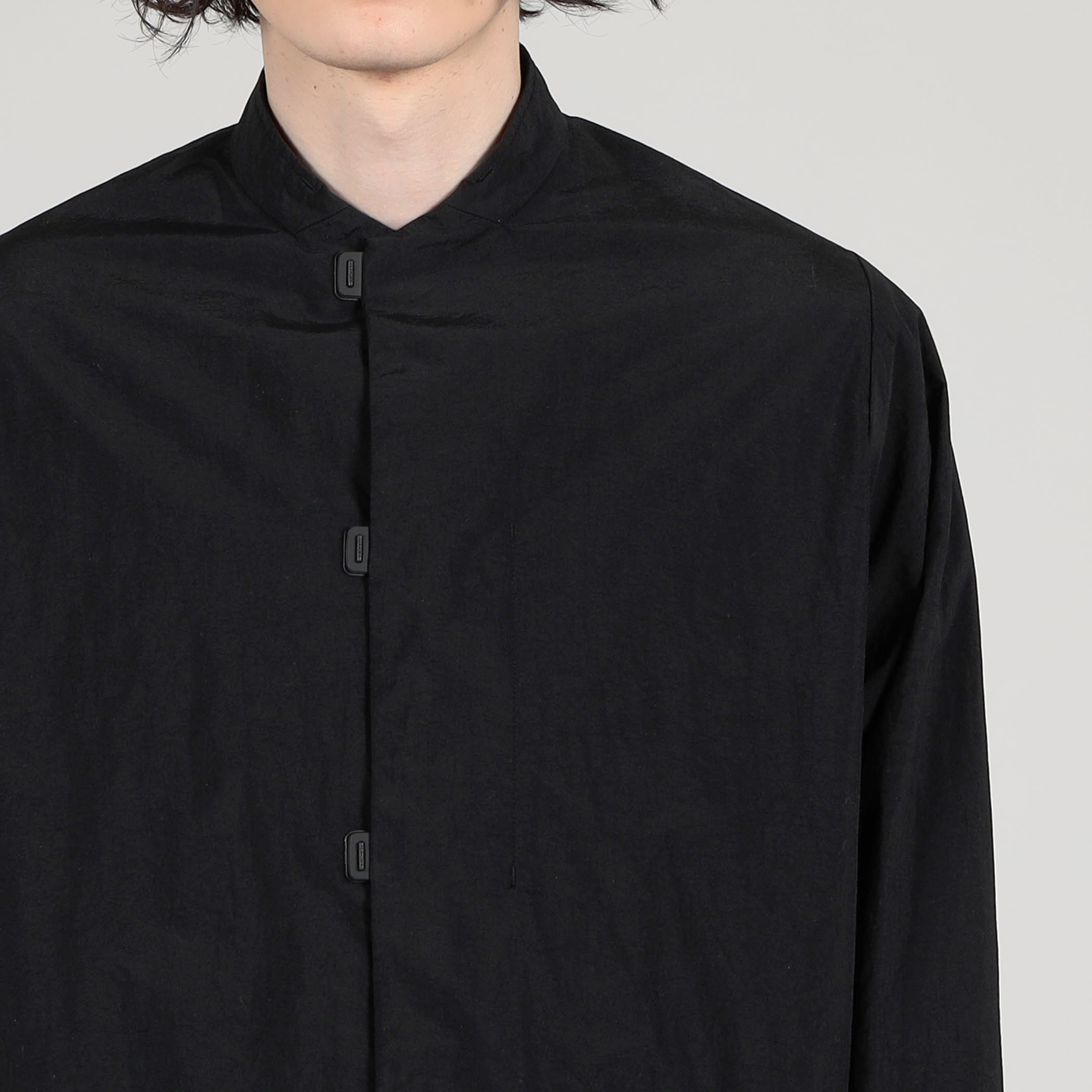TEATORA CAPSULESNAP SHIRT P ナイロン ノーカラーシャツ TEATORA CAPSULESNAP SHIRT P ナイロン ノーカラーシャツ