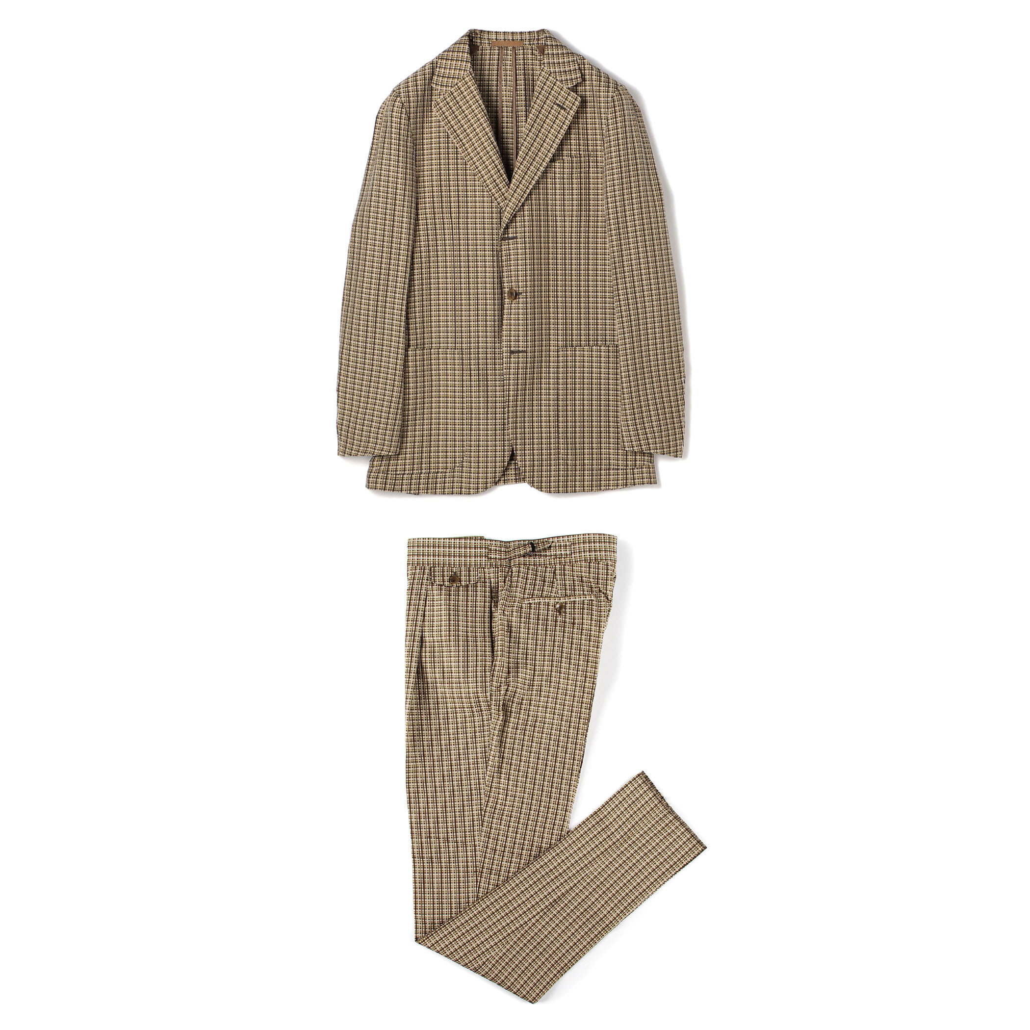 CARUSO シルクサッカー シングルブレステッド3Bスーツ