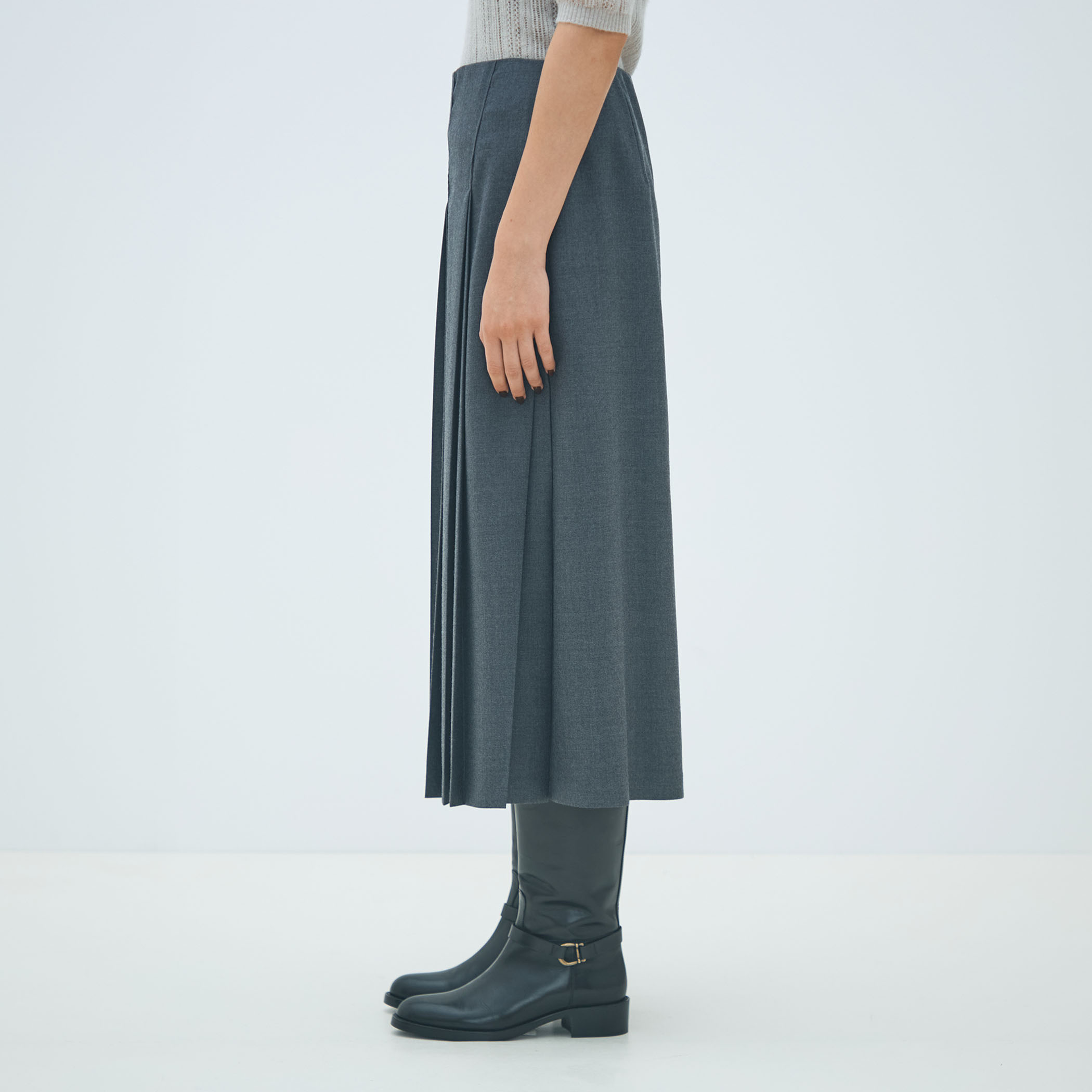 ウールナチュラルストレッチ プリーツスカート｜トゥモローランド 公式通販