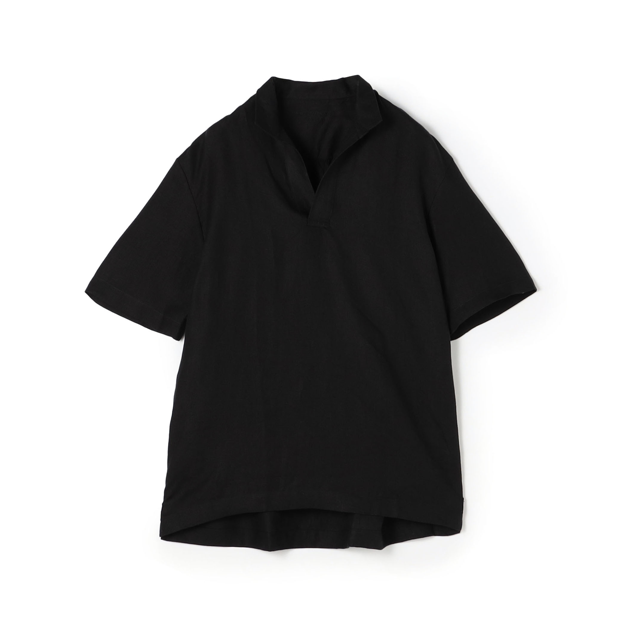 【別注】BOURRIENNE SONGE リネン ショートスリーブ スタンドカラーシャツ