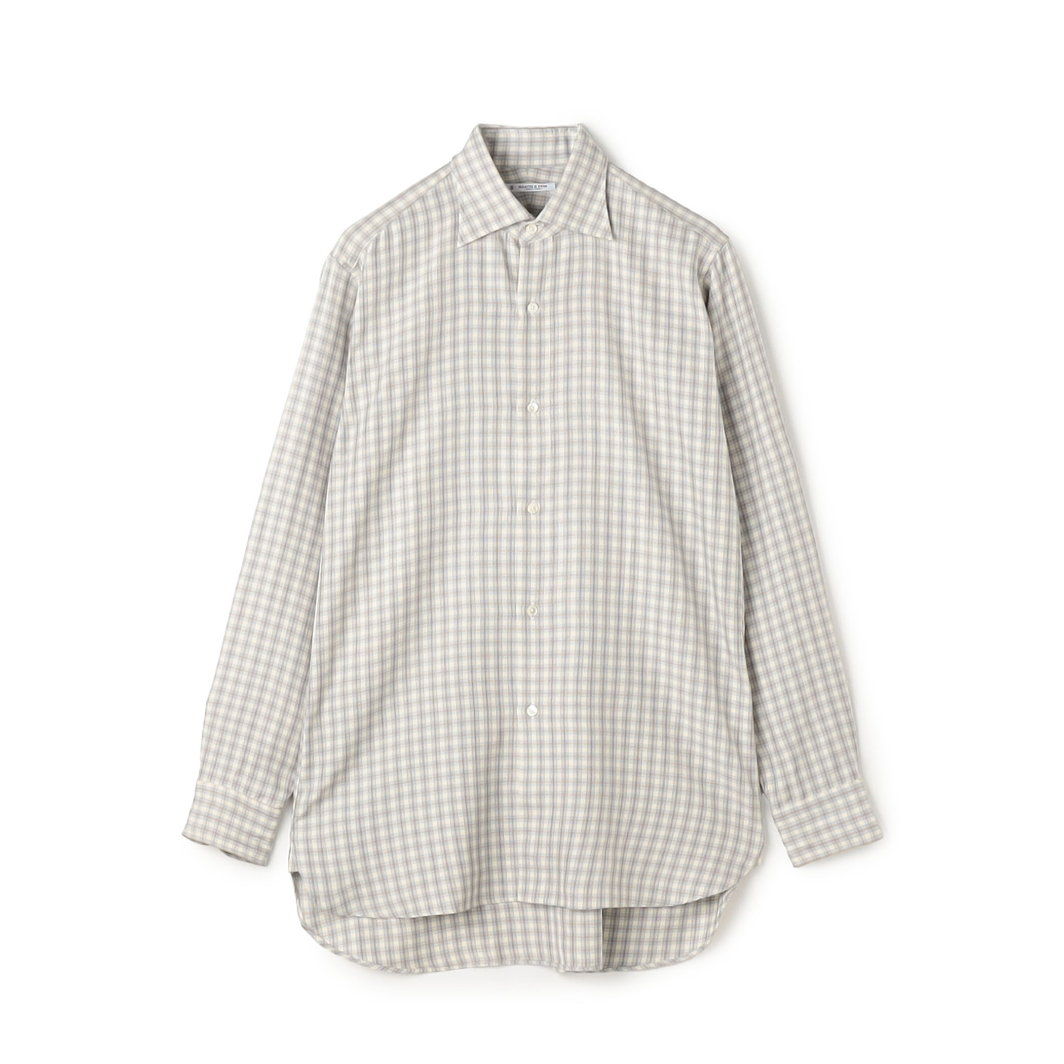 MAATEE&SONS LYAN シルクチェック ロングスリーブシャツ