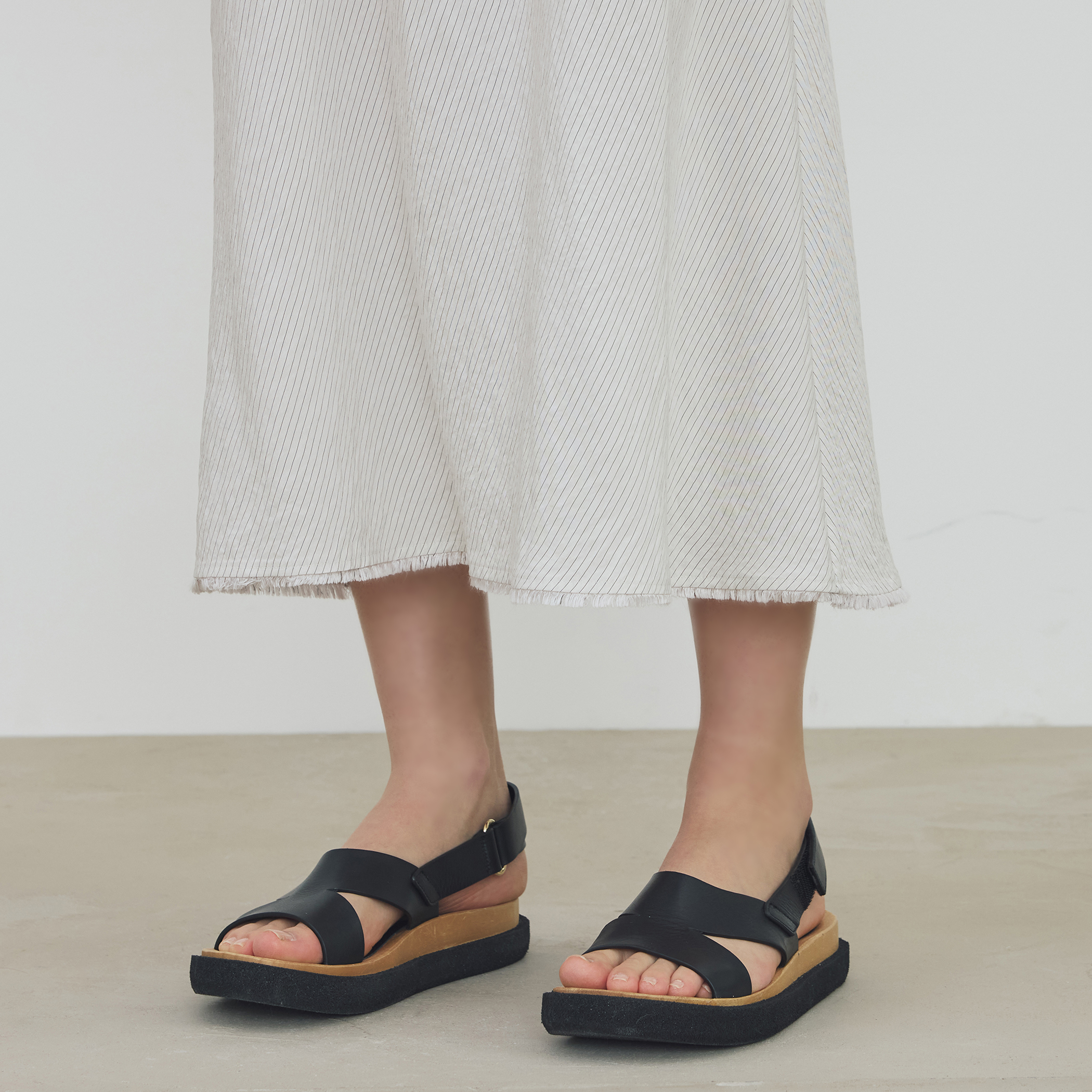 テンセルナイロングレインクロス アシンメトリーワンピース