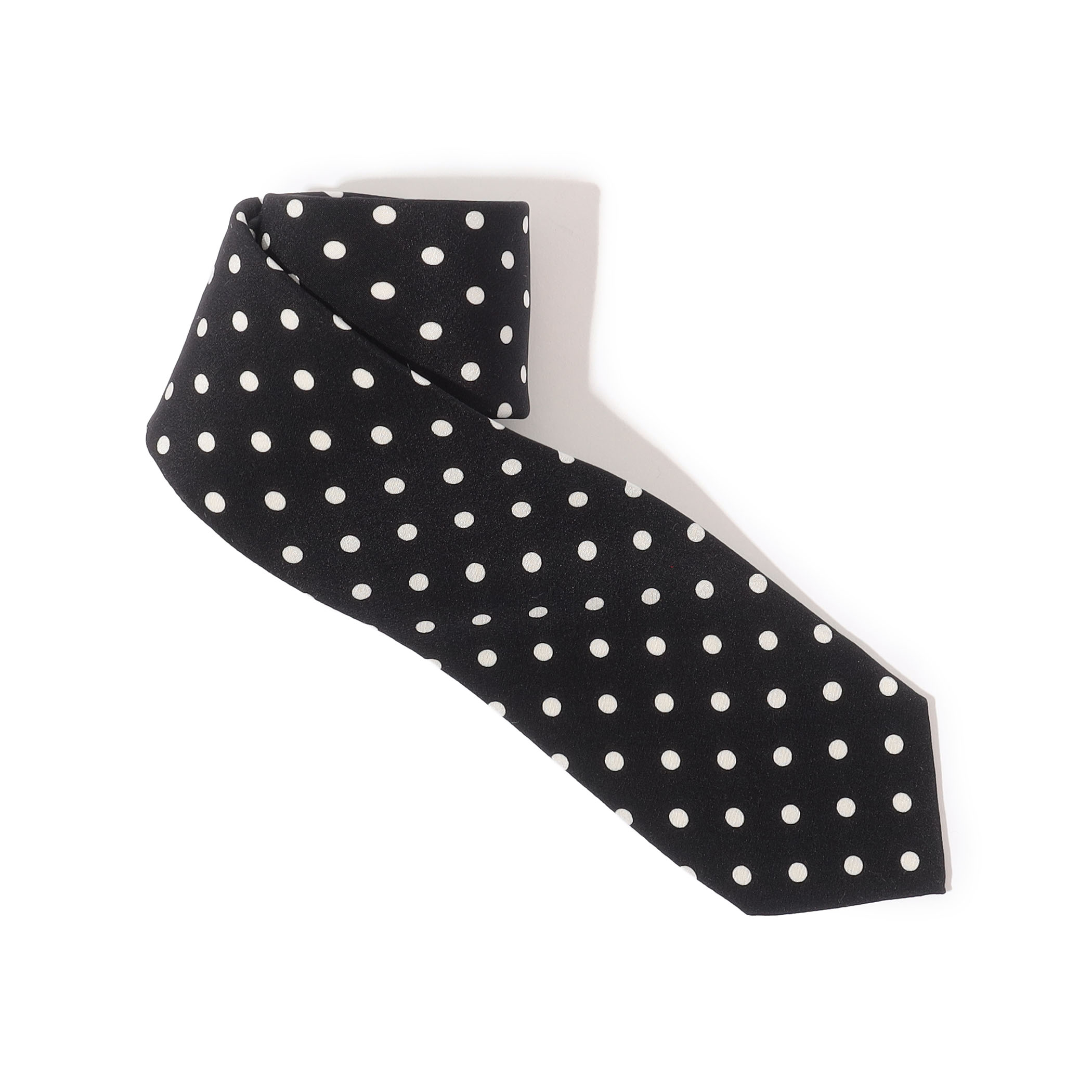 MAISON et VOYAGE シルクプリント 4mmドット ナロータイ