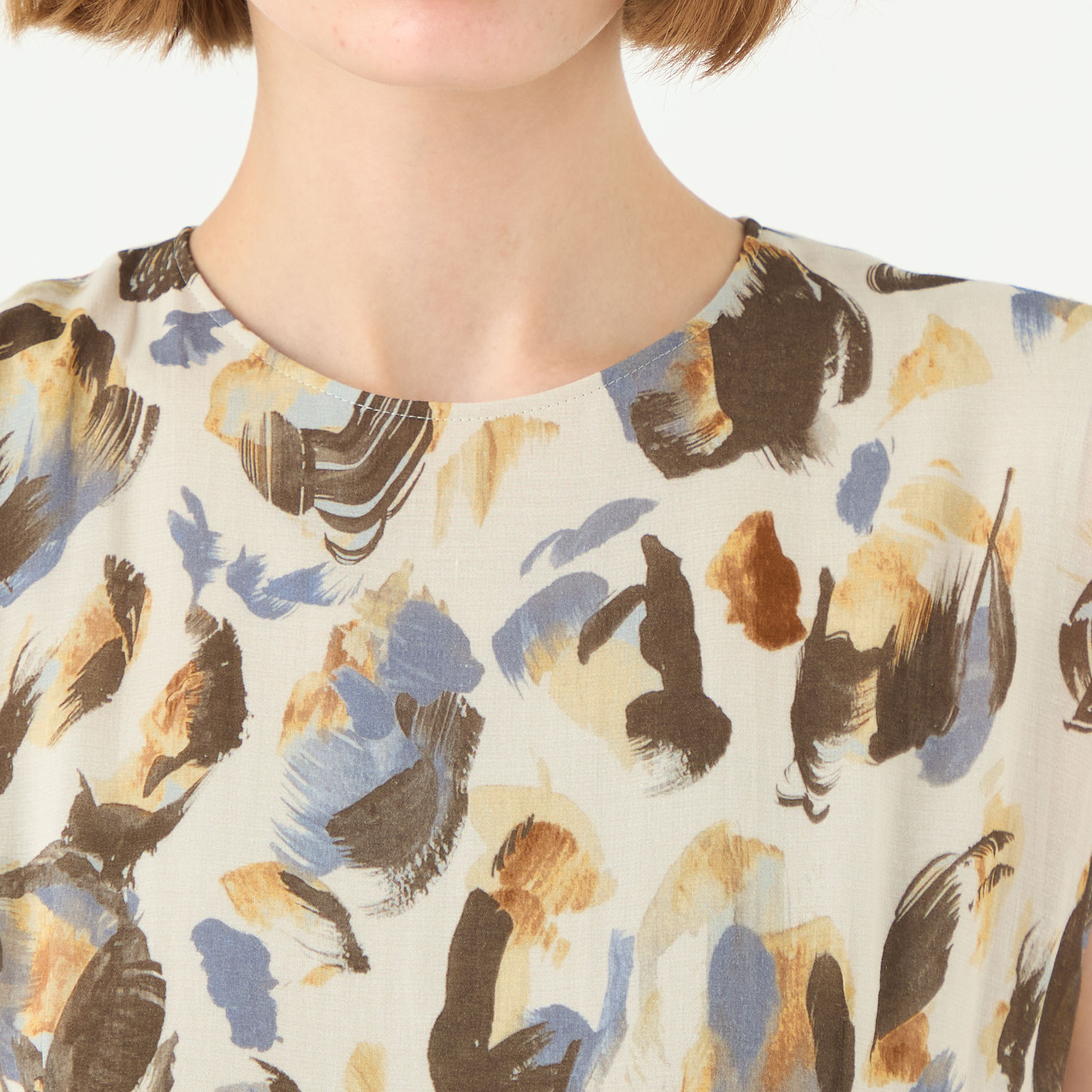 □ドロップシェルプリント ティアードワンピース｜トゥモローランド