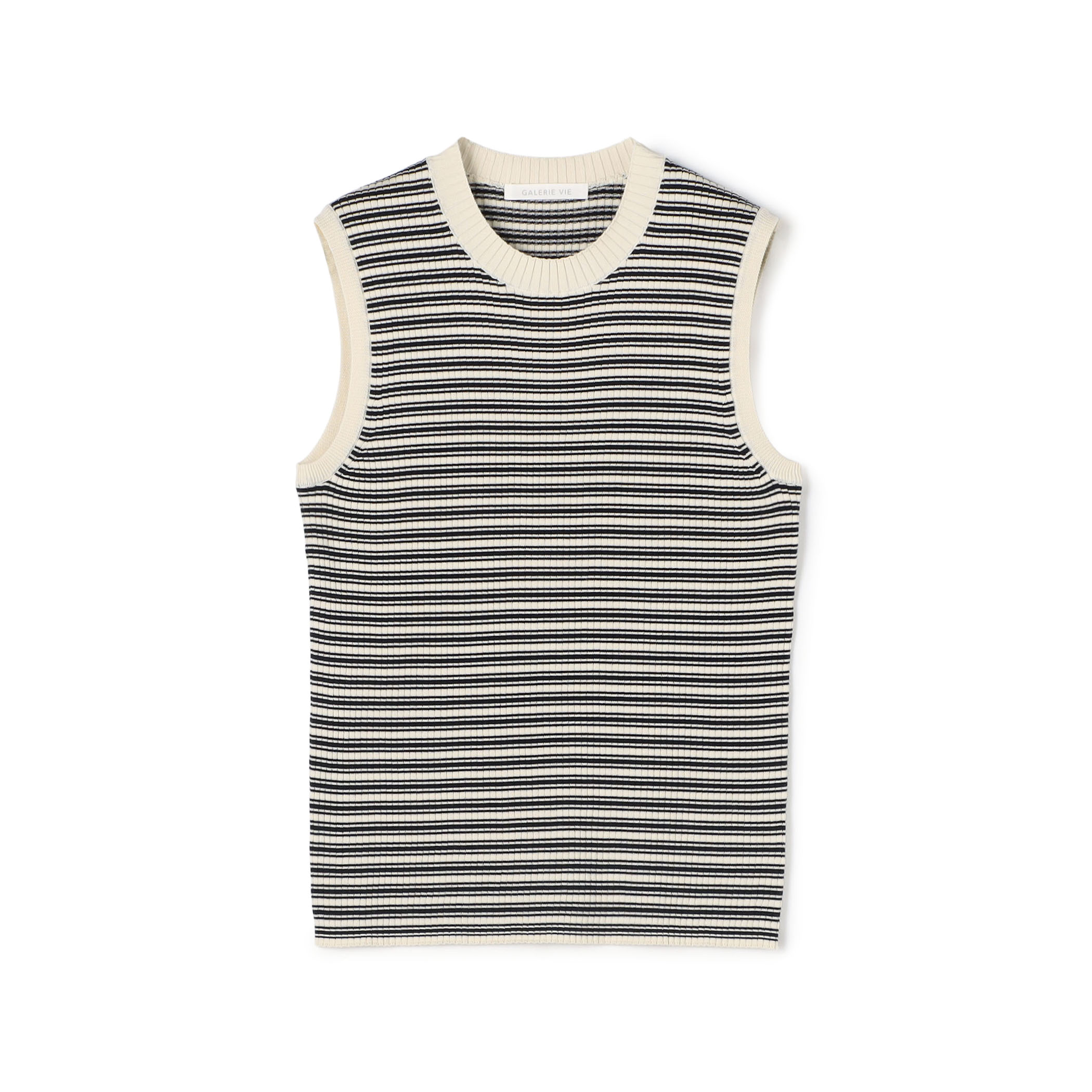 ギザコットンリブノースリーブプルオーバー