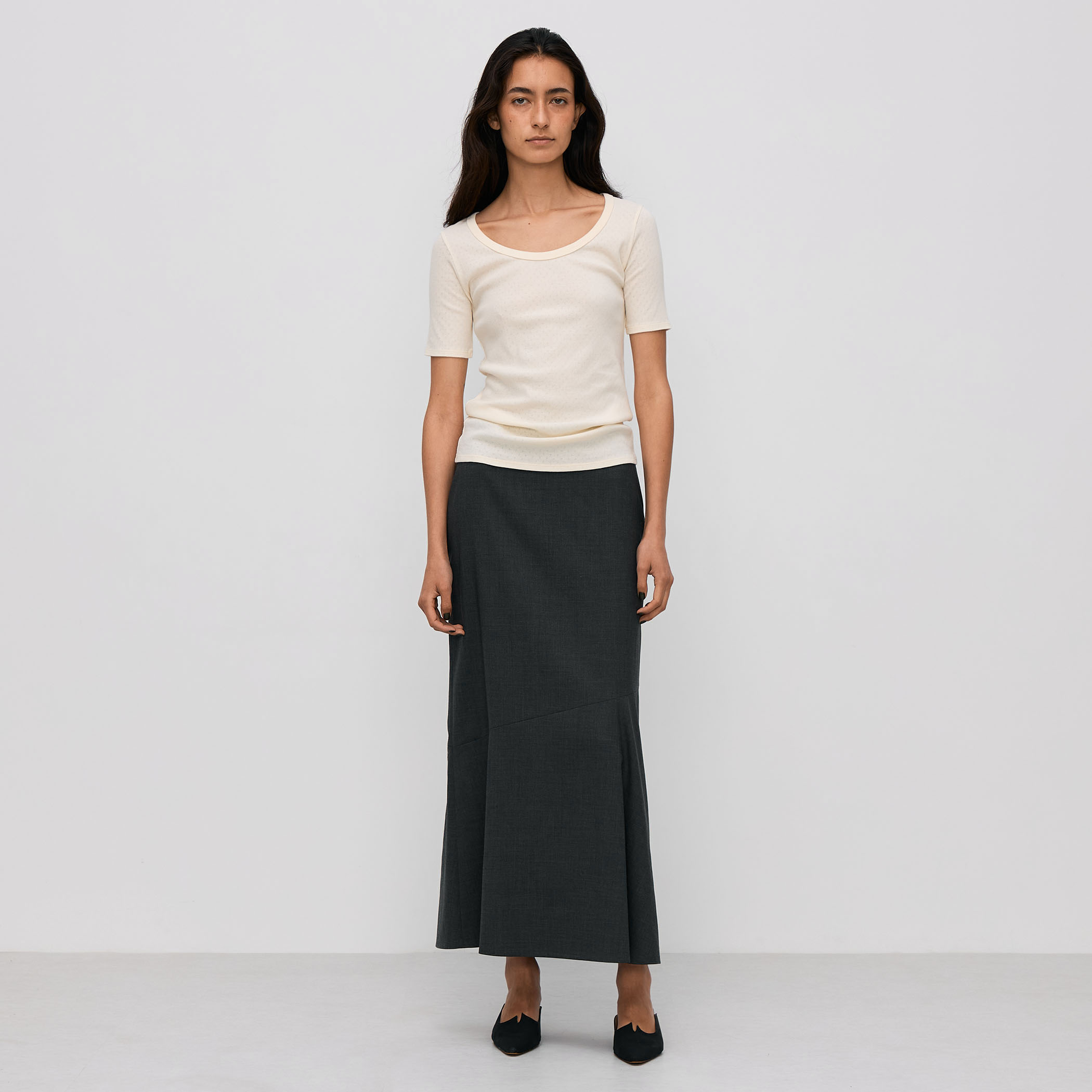 ハイツイストレース コットンハーフプルオーバー