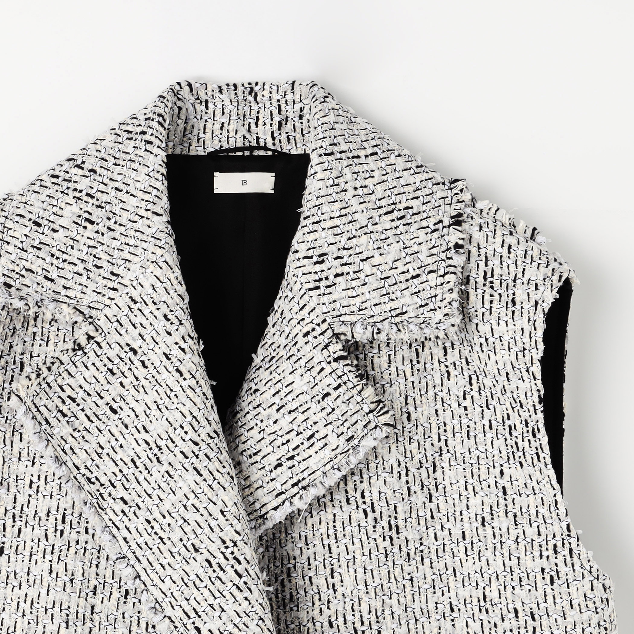 モノトーンツイード ワイドカラージレ｜トゥモローランド 公式通販