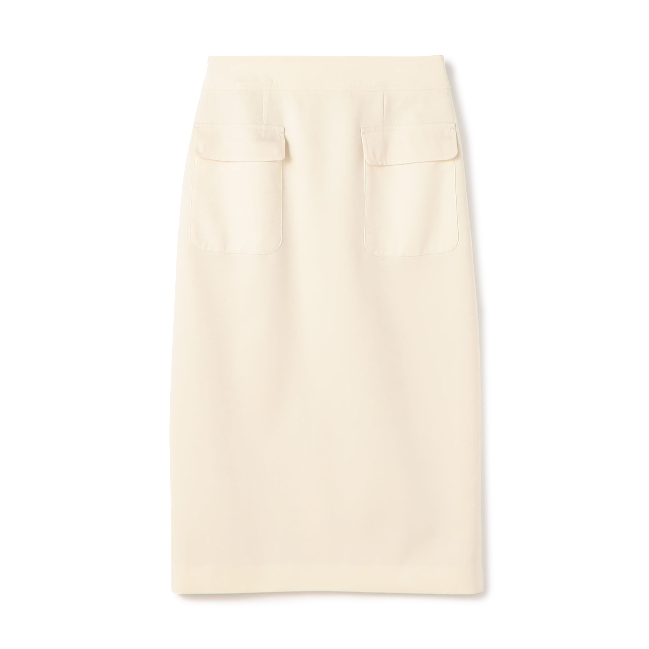 ブラッシュドサテン サイドポケットタイトスカート-
