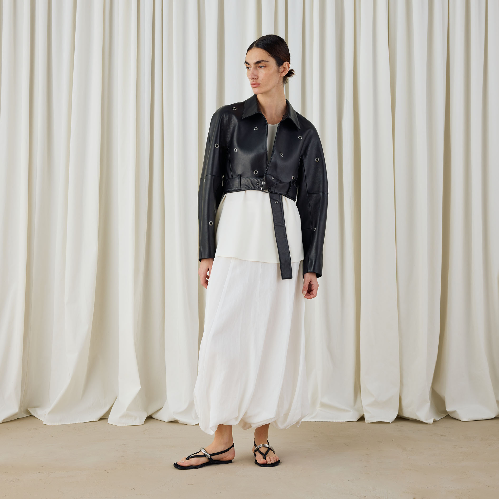 キュプラコットンストライプ バルーンスカート｜トゥモローランド 公式通販