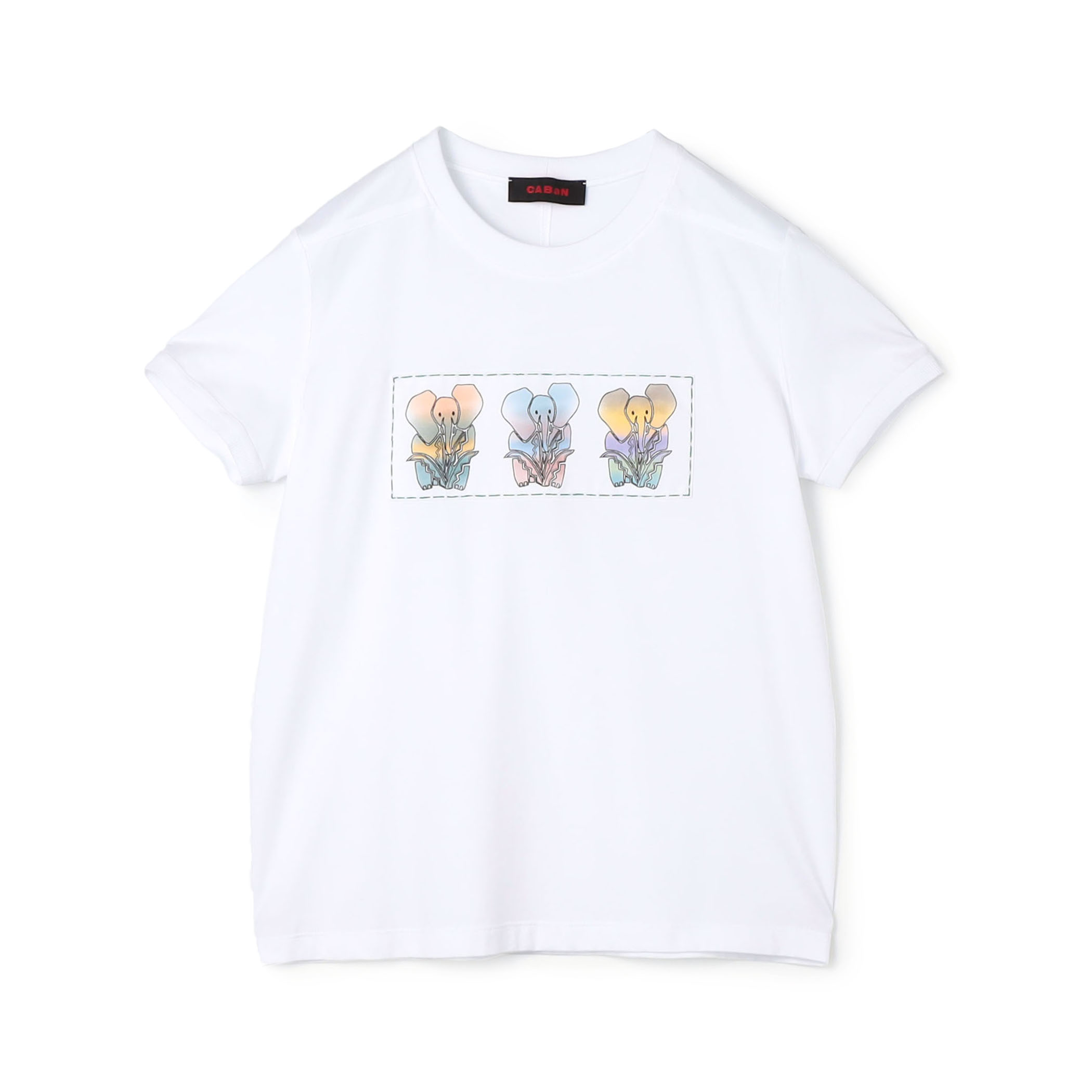 スビンコットン ELEPHANTグラデーションプリントTシャツ