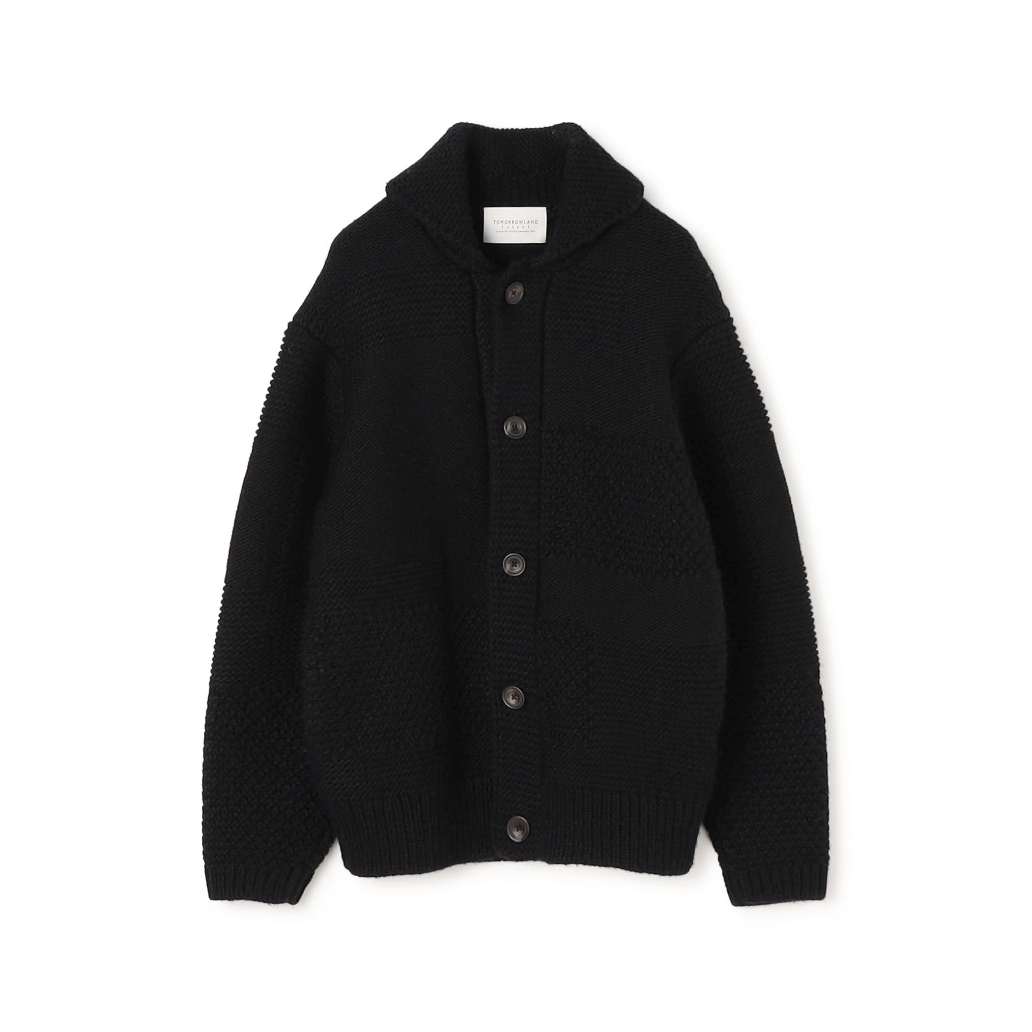 【WEB先行予約】TOMORROWLAND tricot パッチワーク チャンキーニットブルゾン