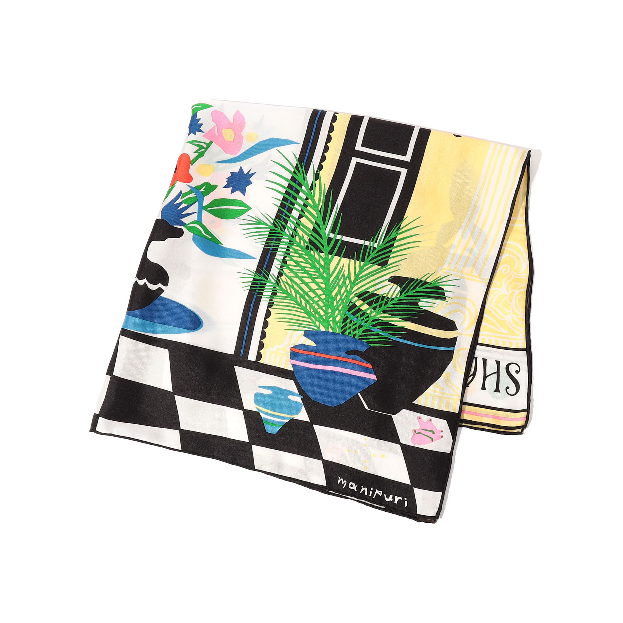 MANIPURI SHANGRI-LA シルクスカーフ
