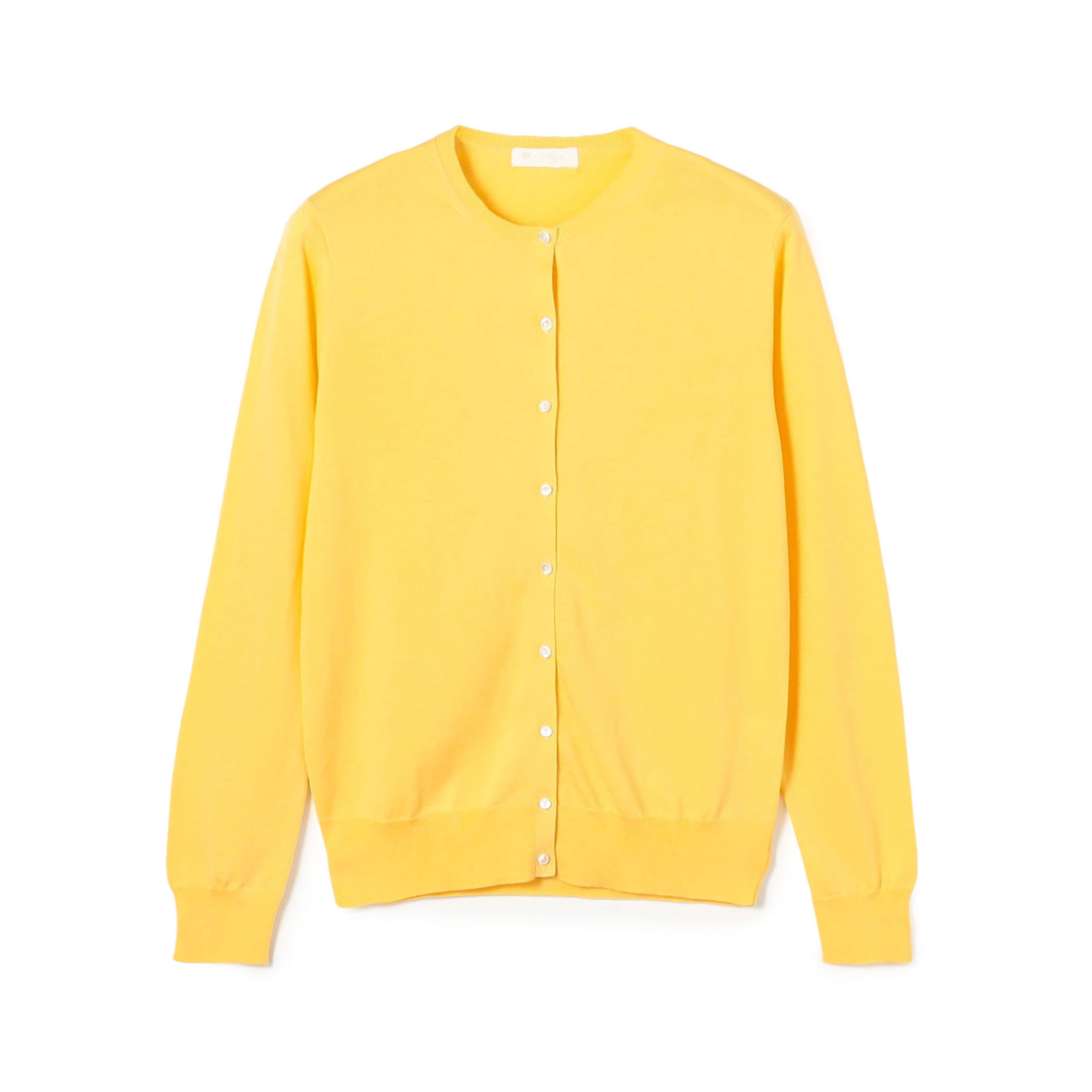 ハイゲージコットン クルーネックカーディガン