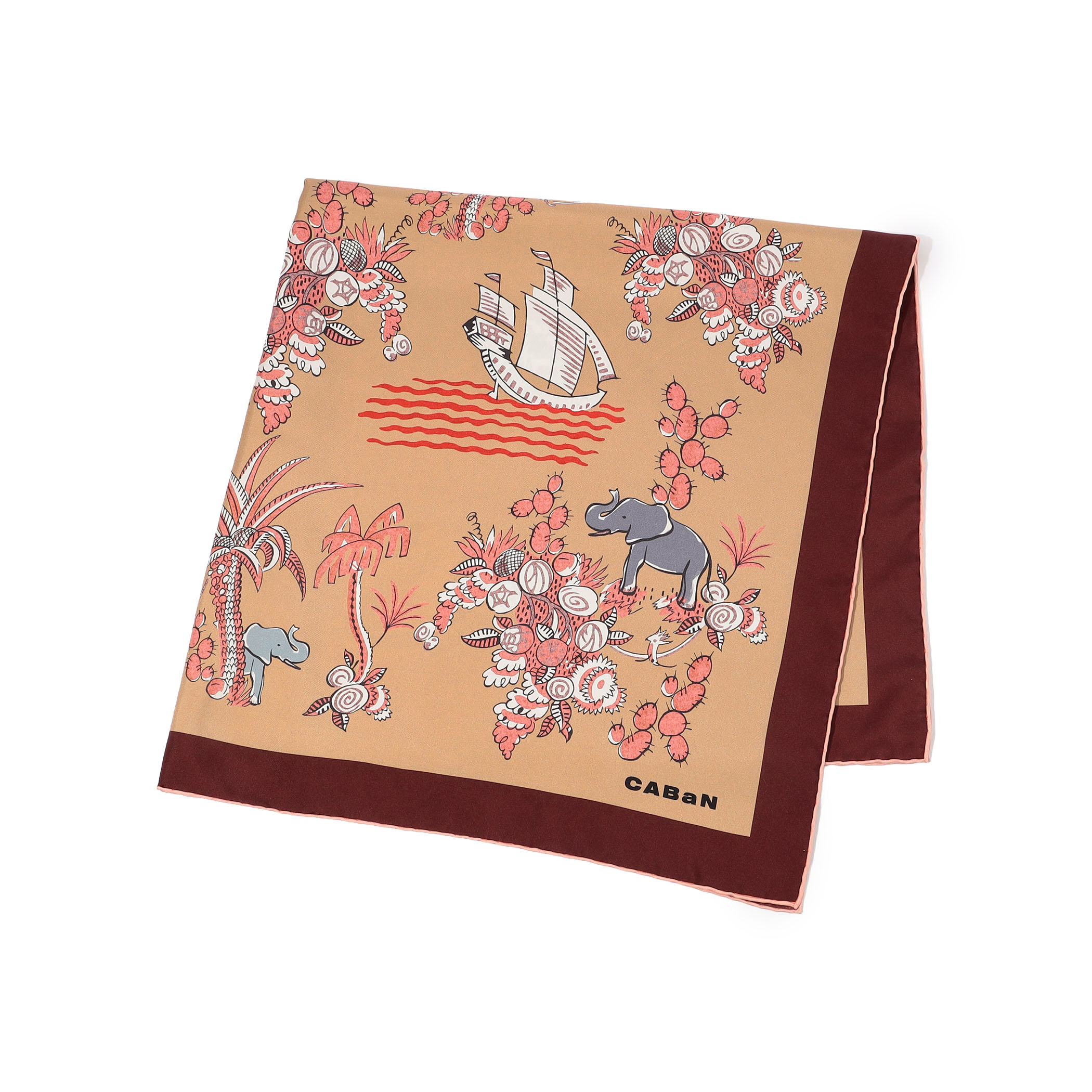 Zoo シルクプリントスカーフ