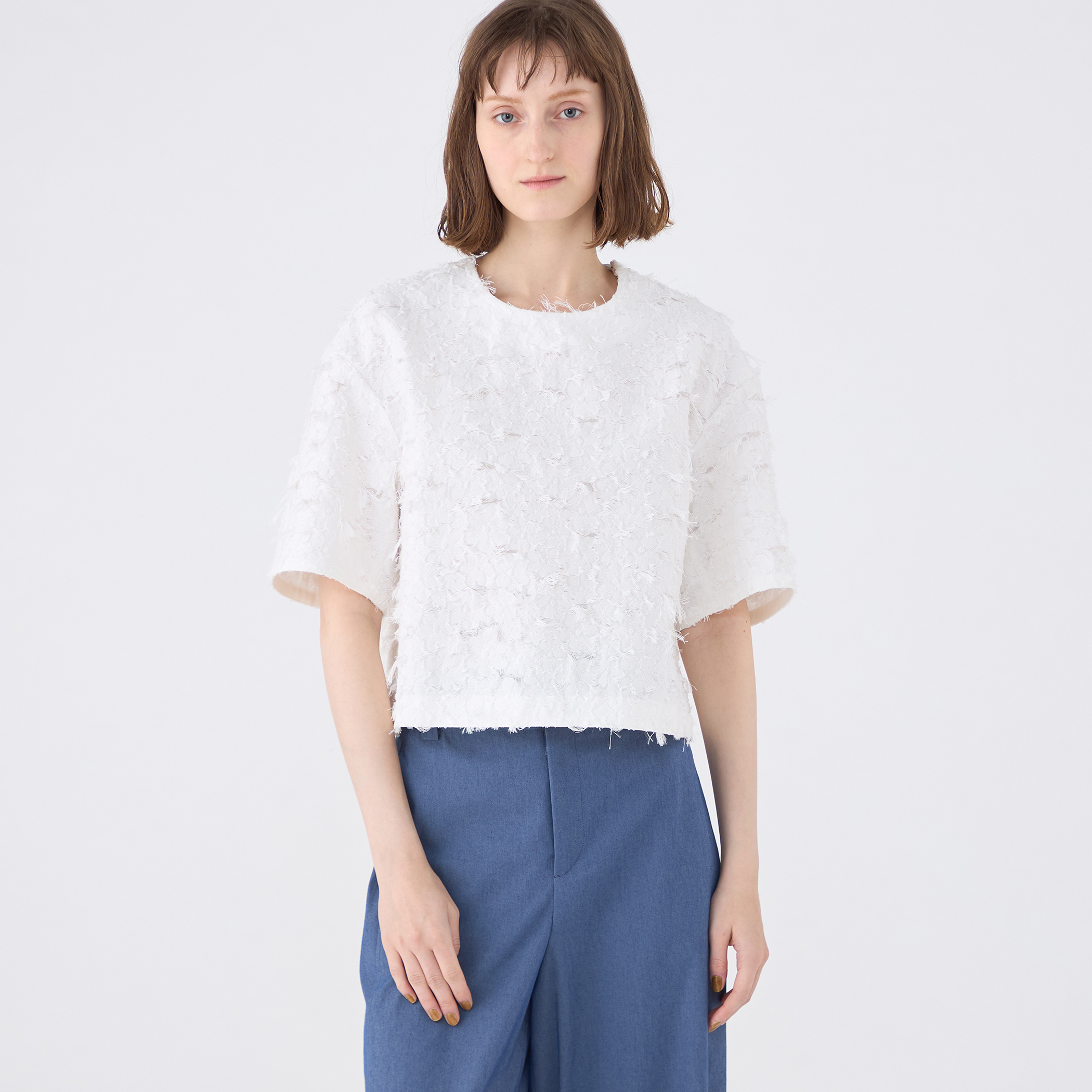 フラワーカットジャカード Tブラウス｜トゥモローランド 公式通販