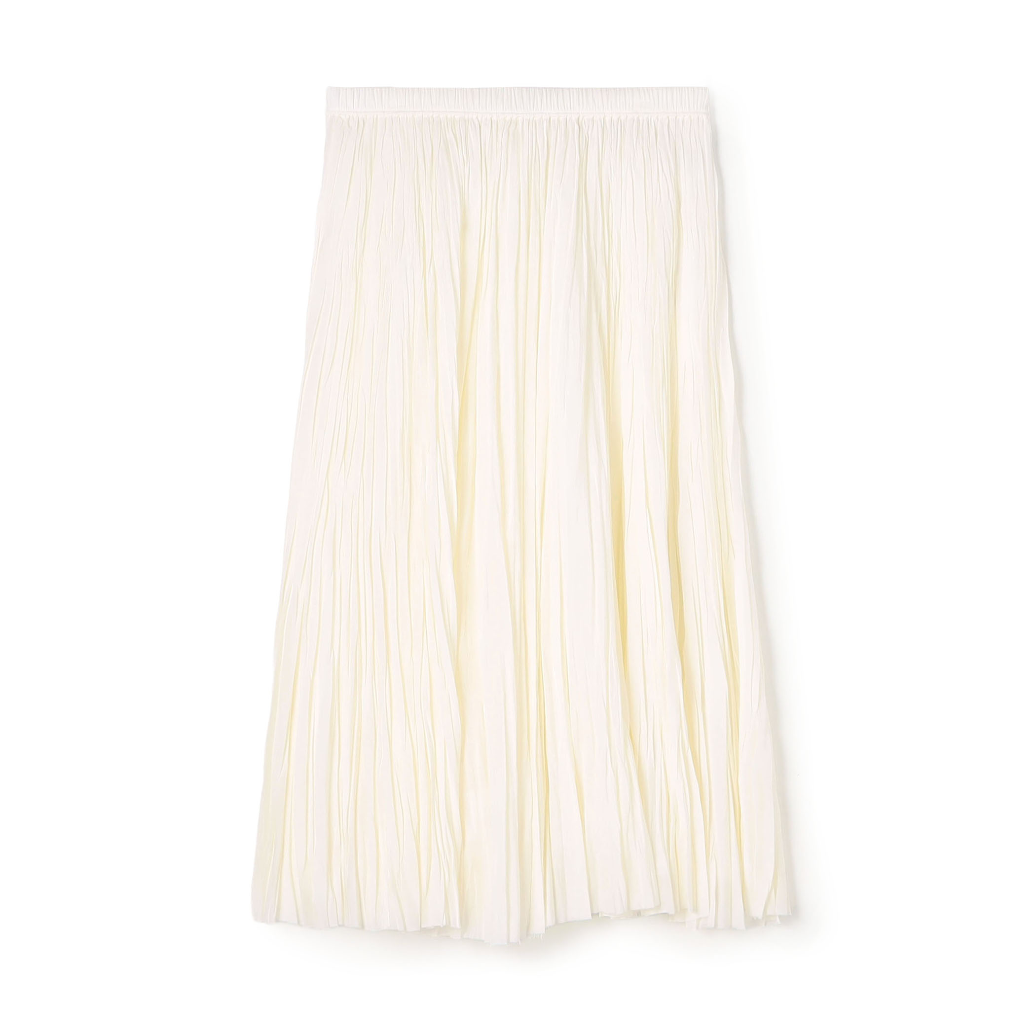 コットンシルクプリーツ ウエストギャザースカート
