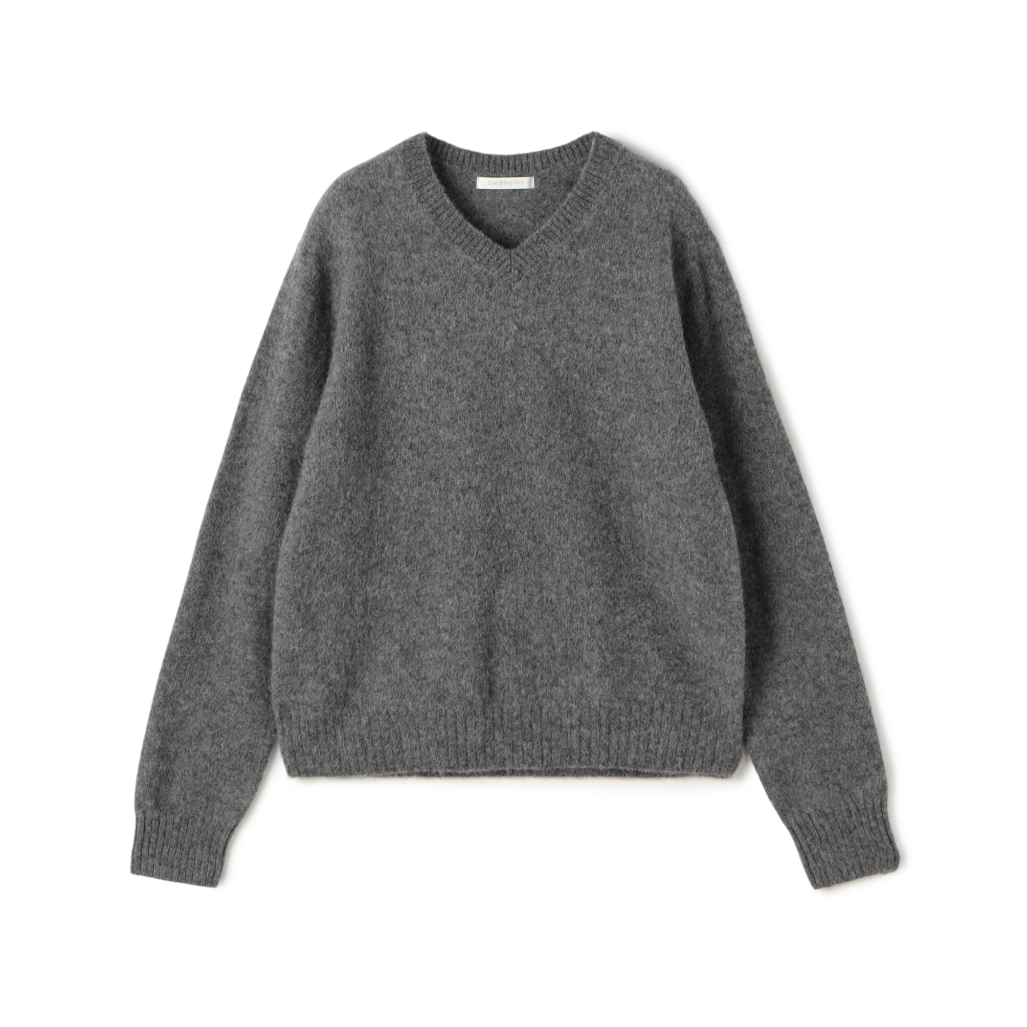 ベビーアルパカボイルド Vネックプルオーバー