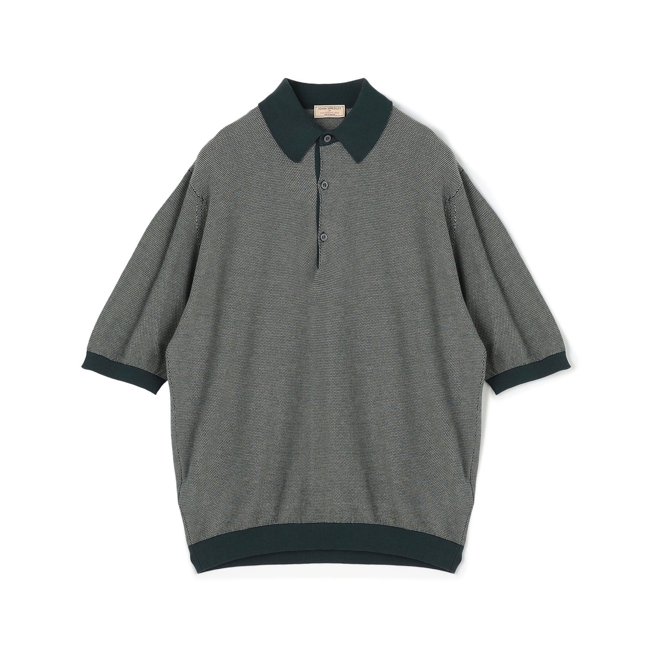 【別注】JOHN SMEDLEY 30Gハニカム編み ニットポロ ISIS