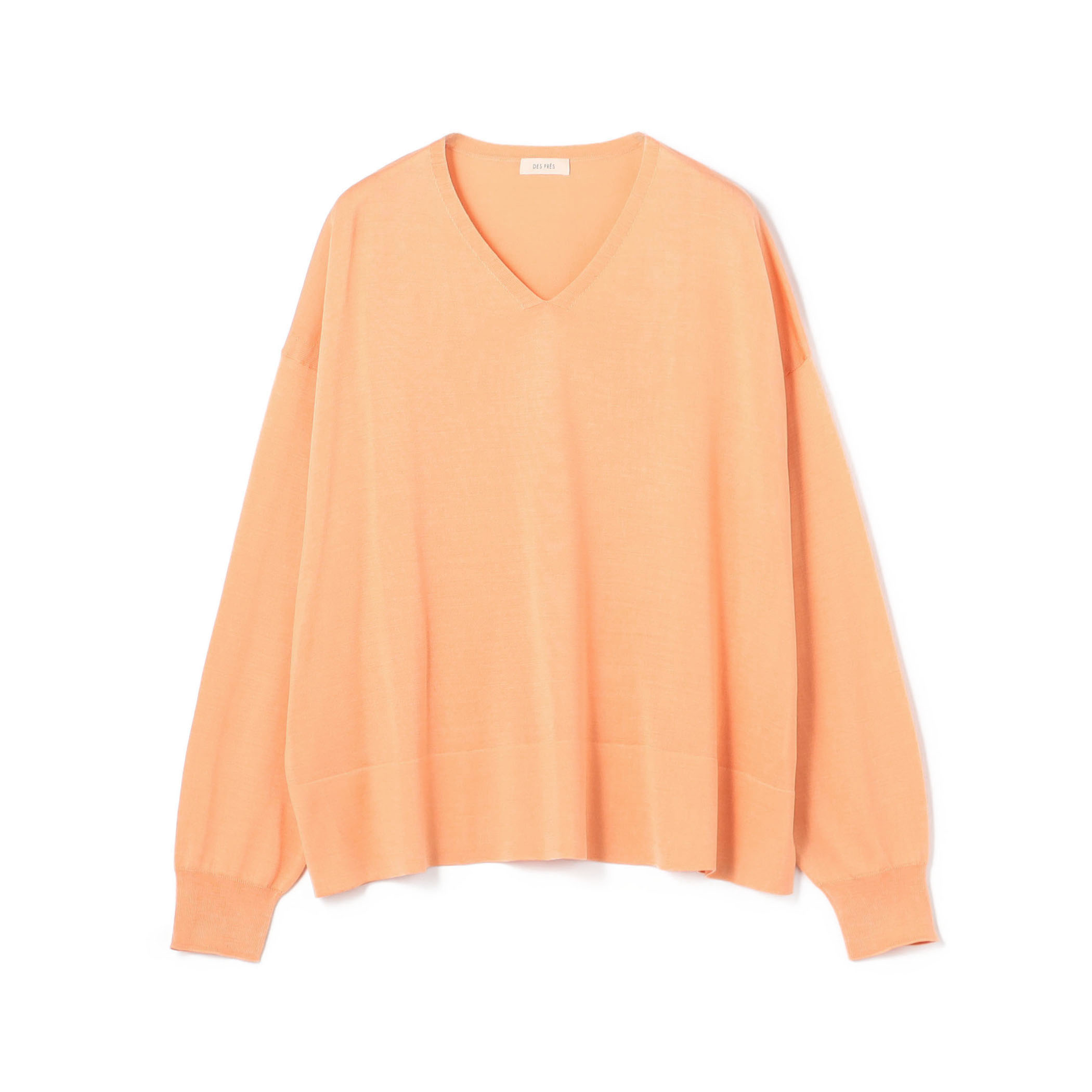 マットシルク Vネックプルオーバー