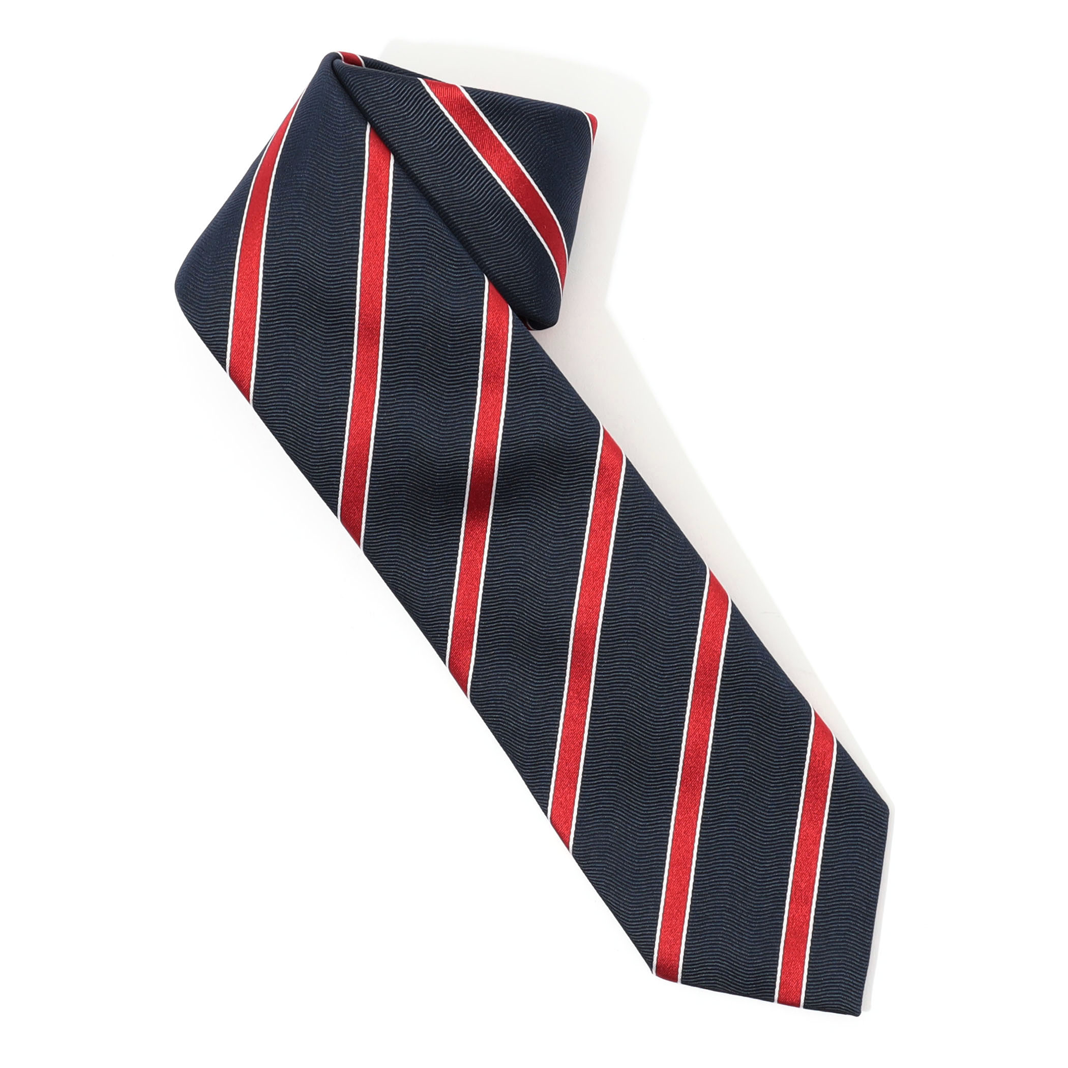 STEFANO BIGI シルク レジメンタル ネクタイ