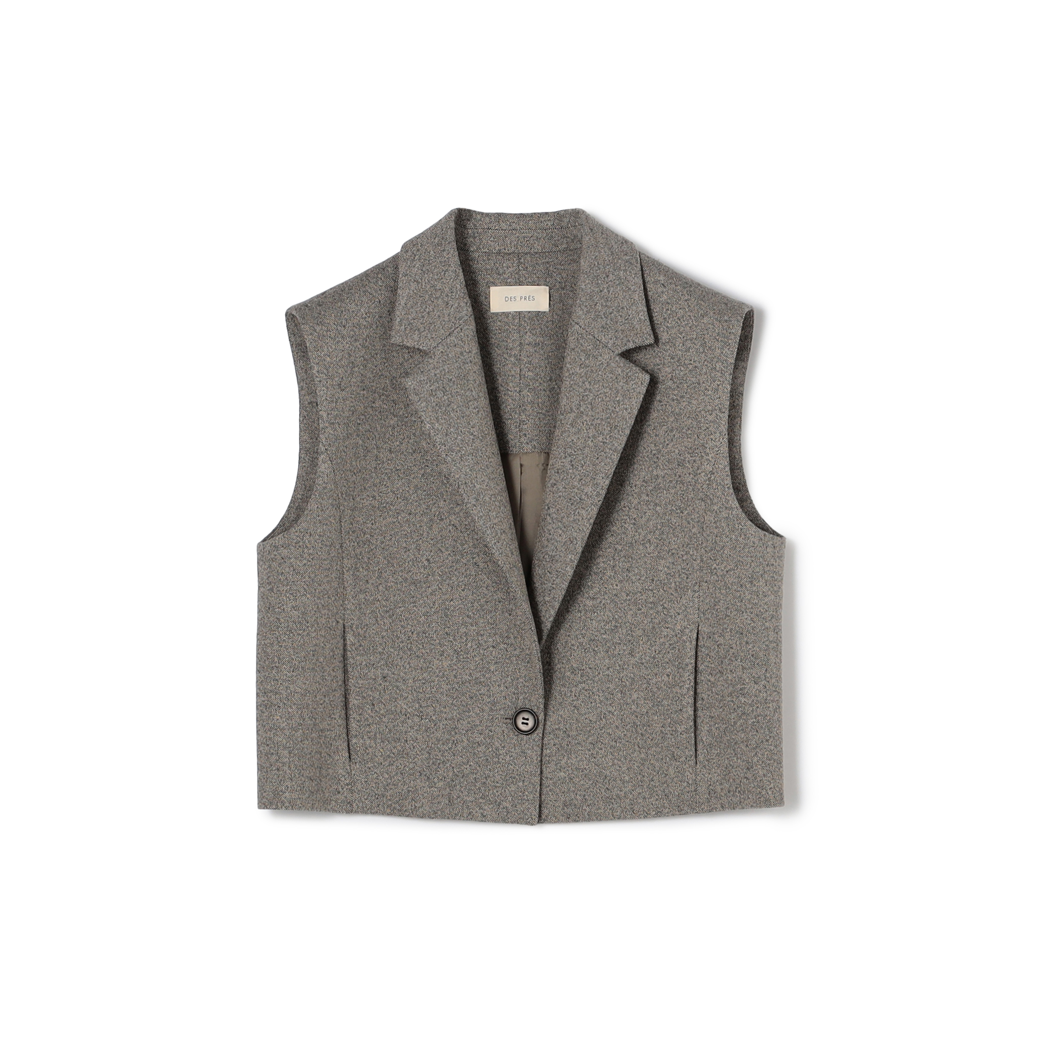 メランジジャージー ショートジレ