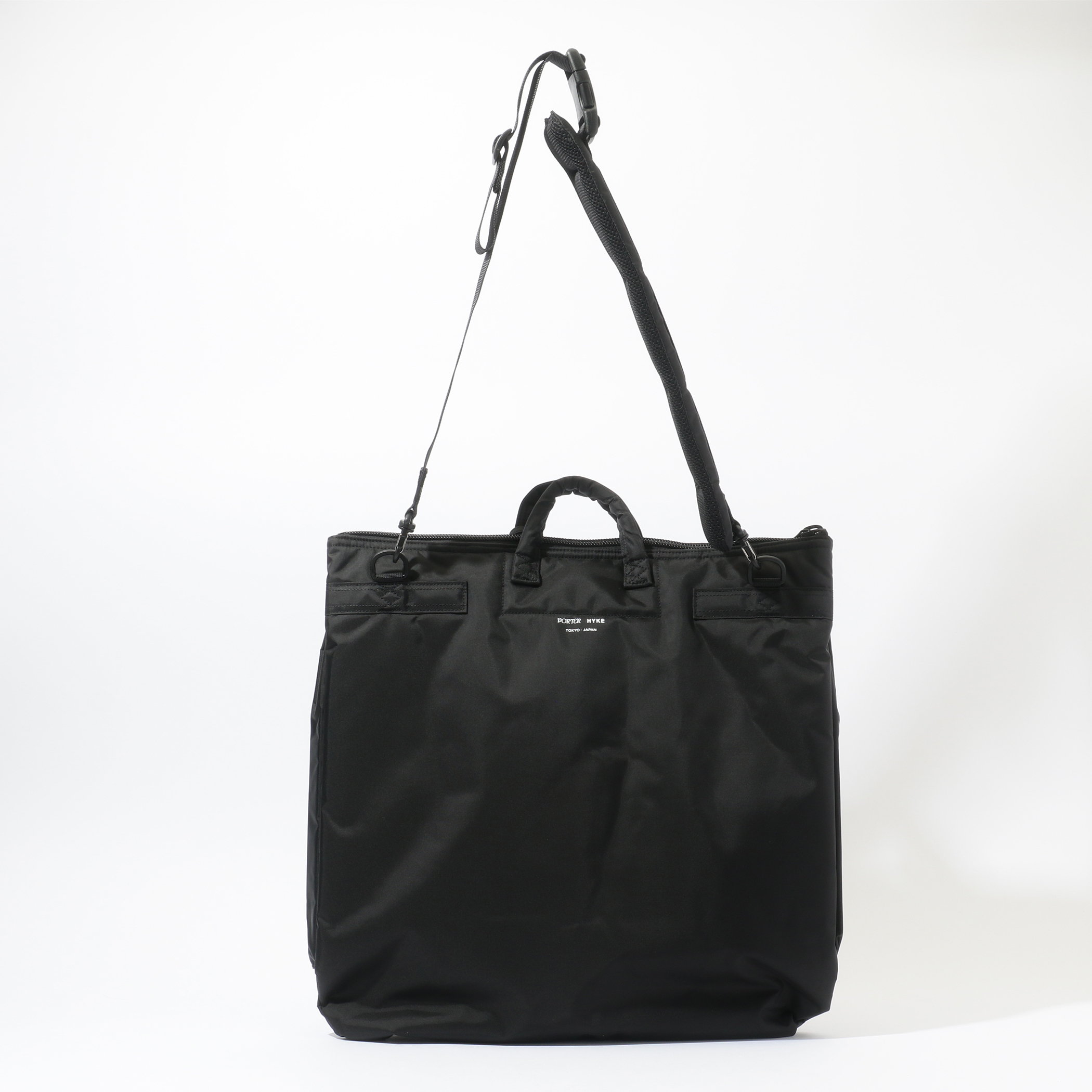 【極美品】 PORTER HYKE トートバッグ ヘルメットバッグ ブラック 黒 HYKE x PORTER(ハイク x ポーター) 2WAY TOTE BAG | 吉田カバン