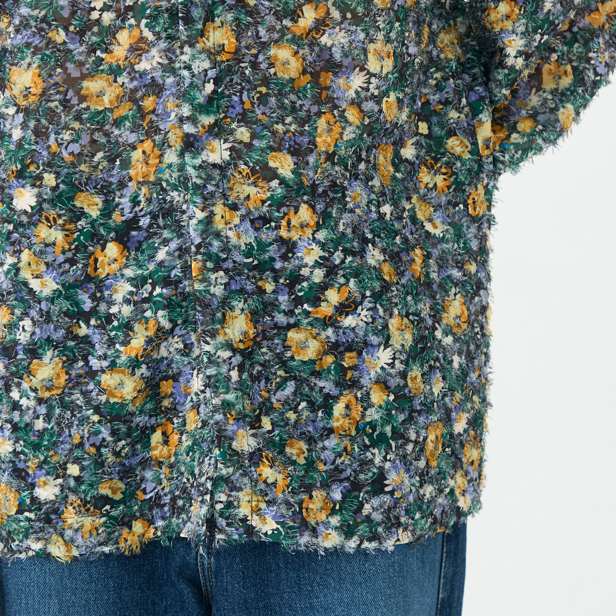 ラメカットジャカード ワイドカラーブラウス｜トゥモローランド 公式通販