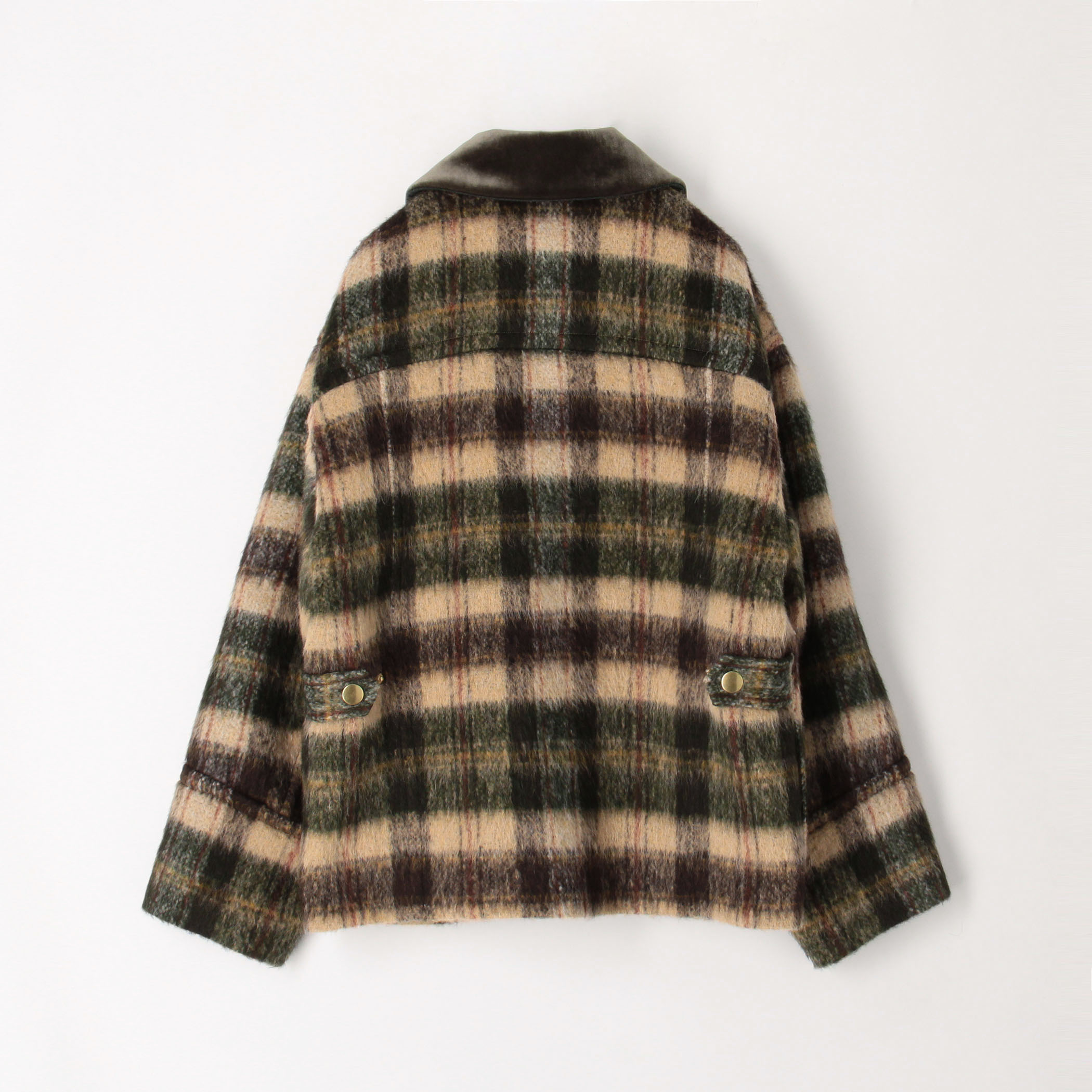 シャギーチェック ジップアップブルゾン｜トゥモローランド 公式通販