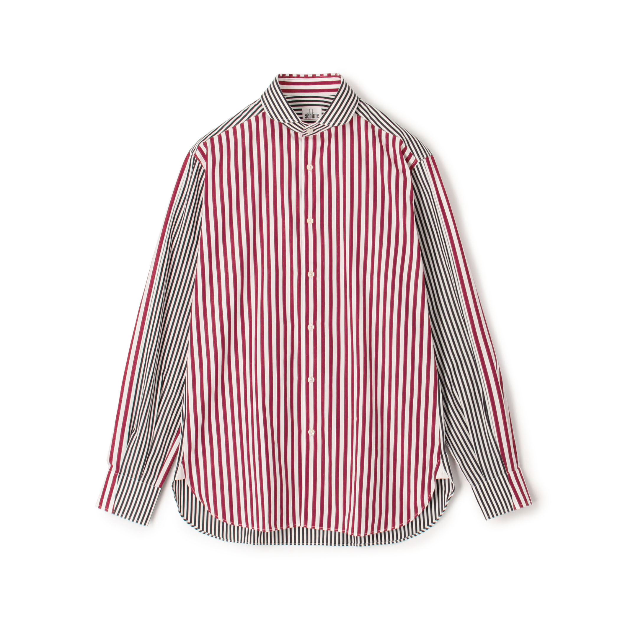 sebline PATCHWORK CHEMISE DE GAR&Ccedil;ON SHIRT コットンロングスリーブシャツ