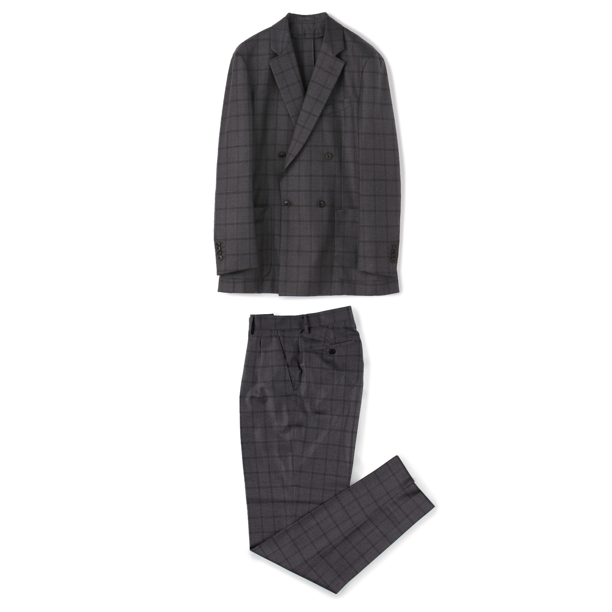 ストレッチウール 4Bダブルブレステッドスーツ Dormeuil