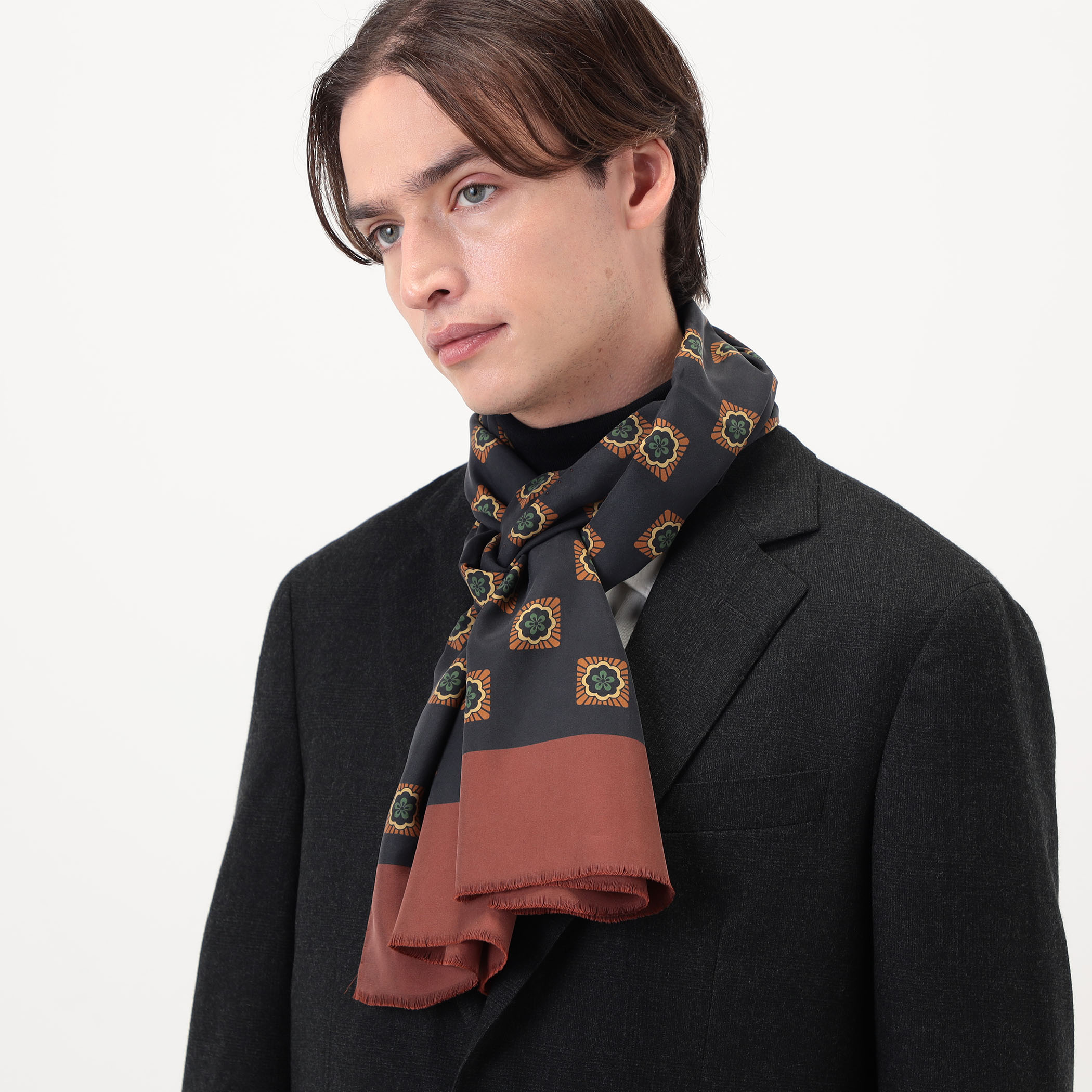 FRANCO BASSI シルク プリント小紋ストール｜トゥモローランド 公式サイト