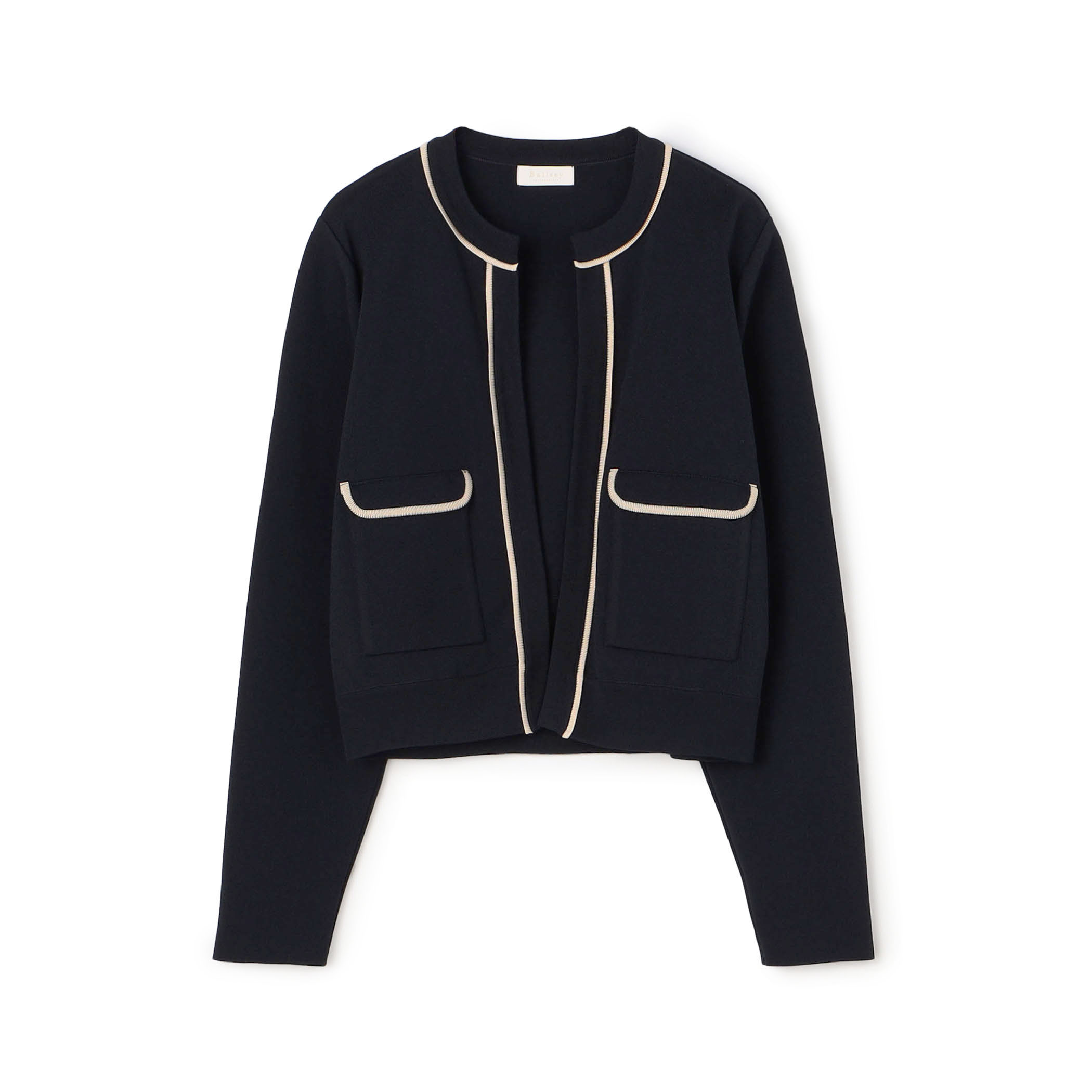 ミラノリブ クルーネックカーディガン