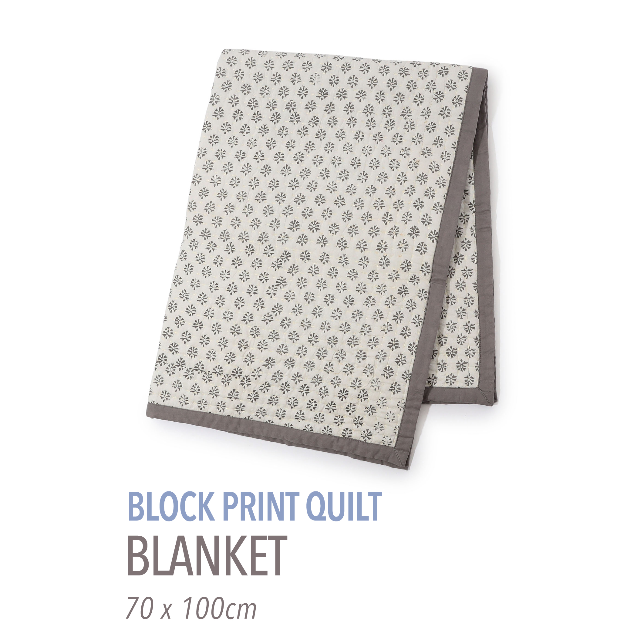 ブロックプリントキルト マルチカバー S