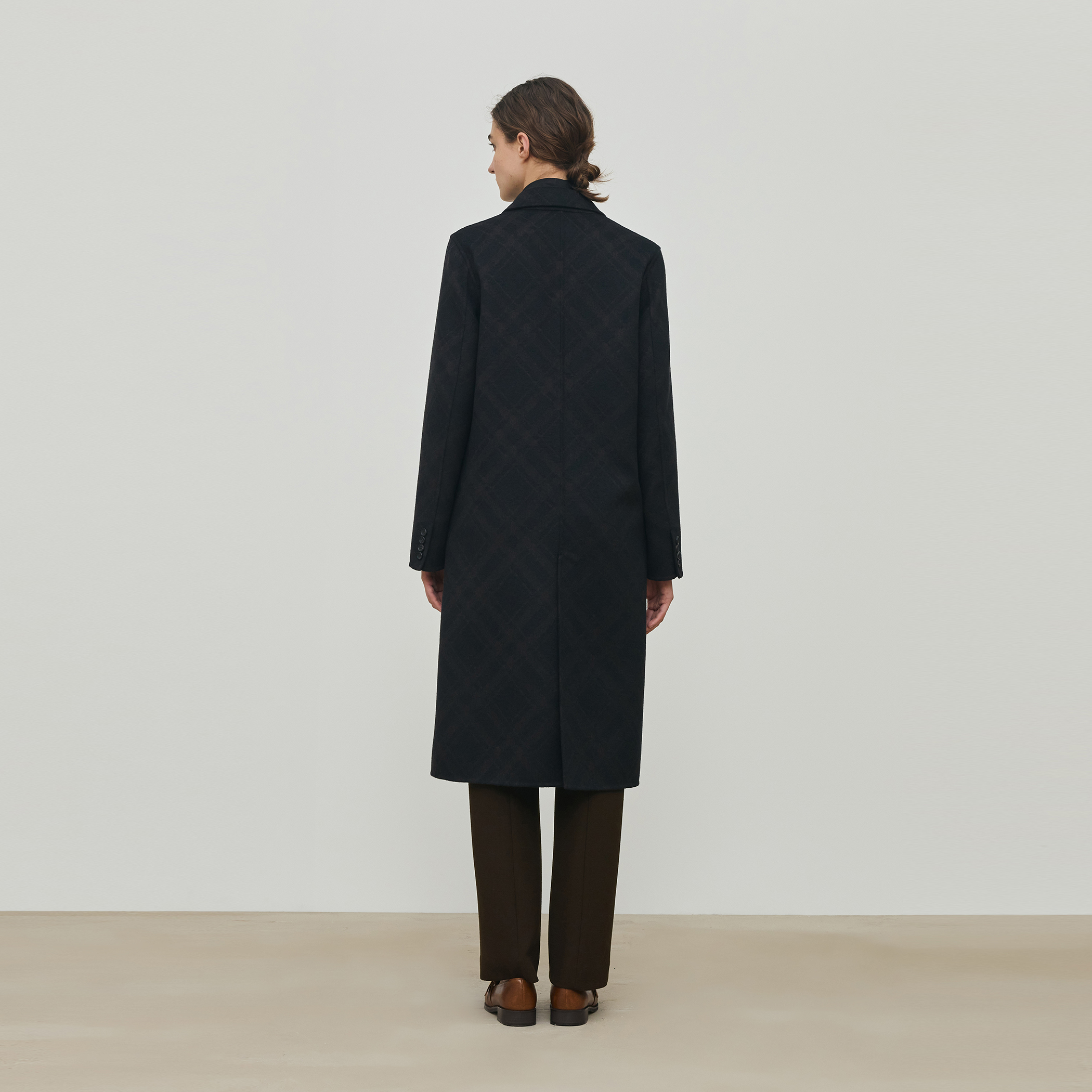 WEB先行予約】ダブルフェイスチェックジャガード チェスター