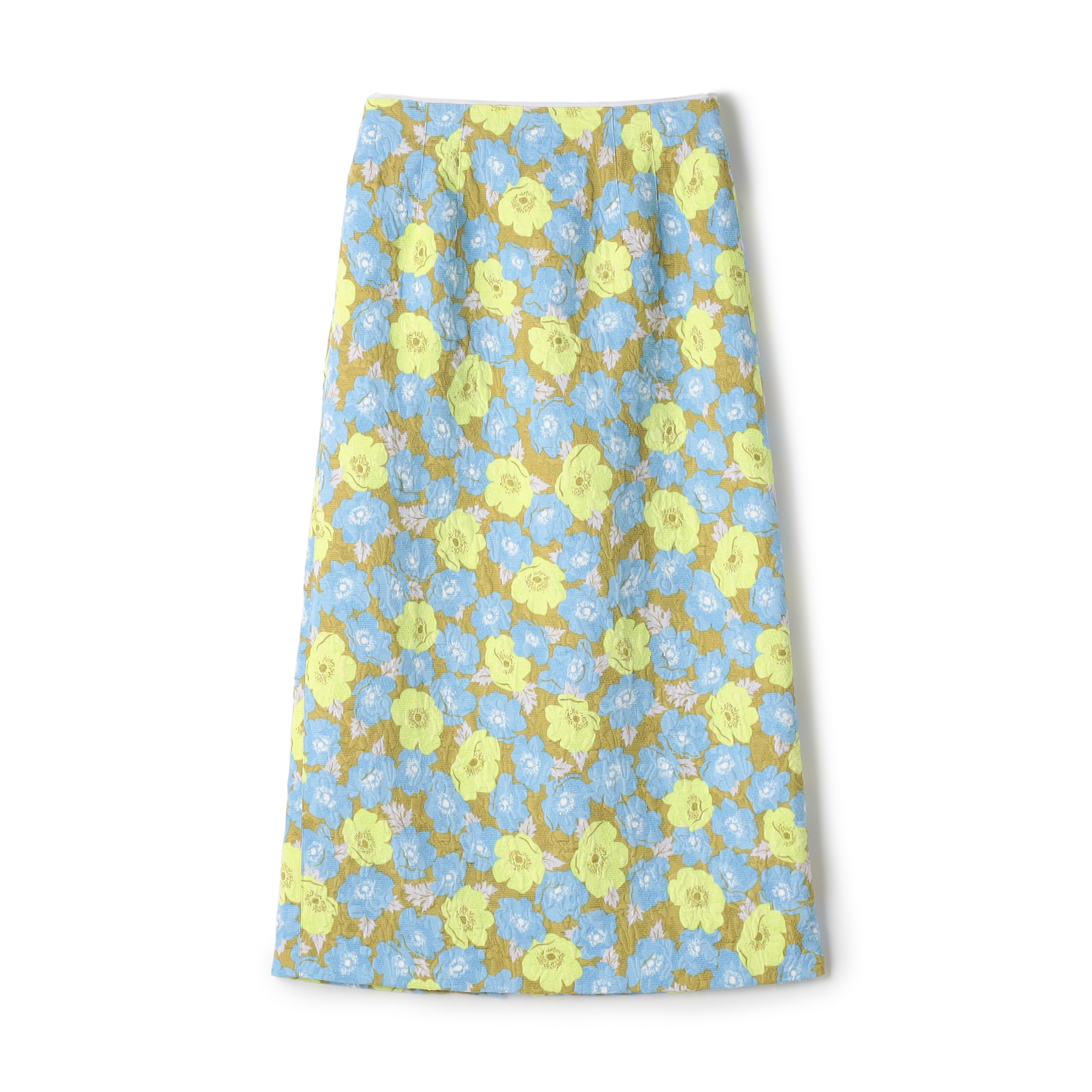 ポピープリントジャカード ペンシルタイトスカート