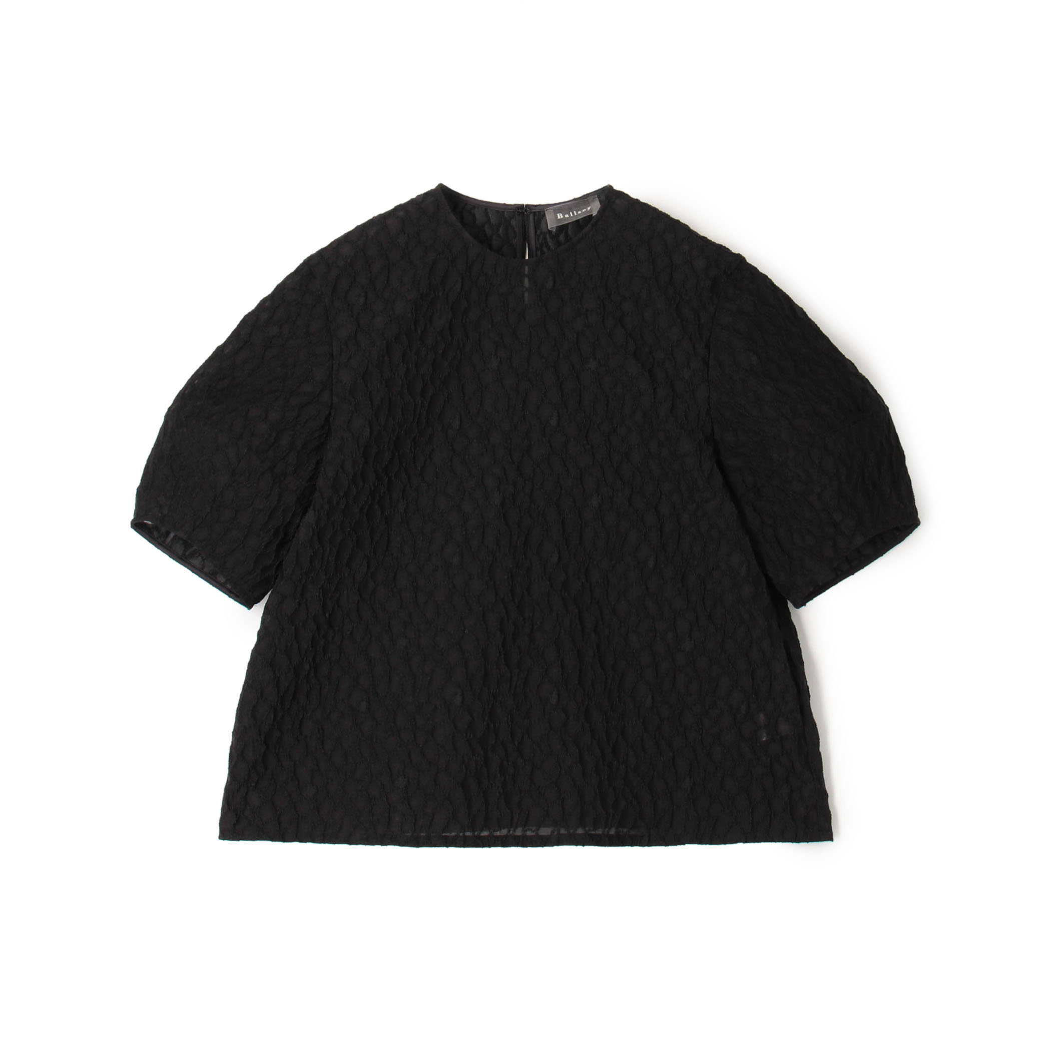 バブルジャカード ランタンスリーブブラウス