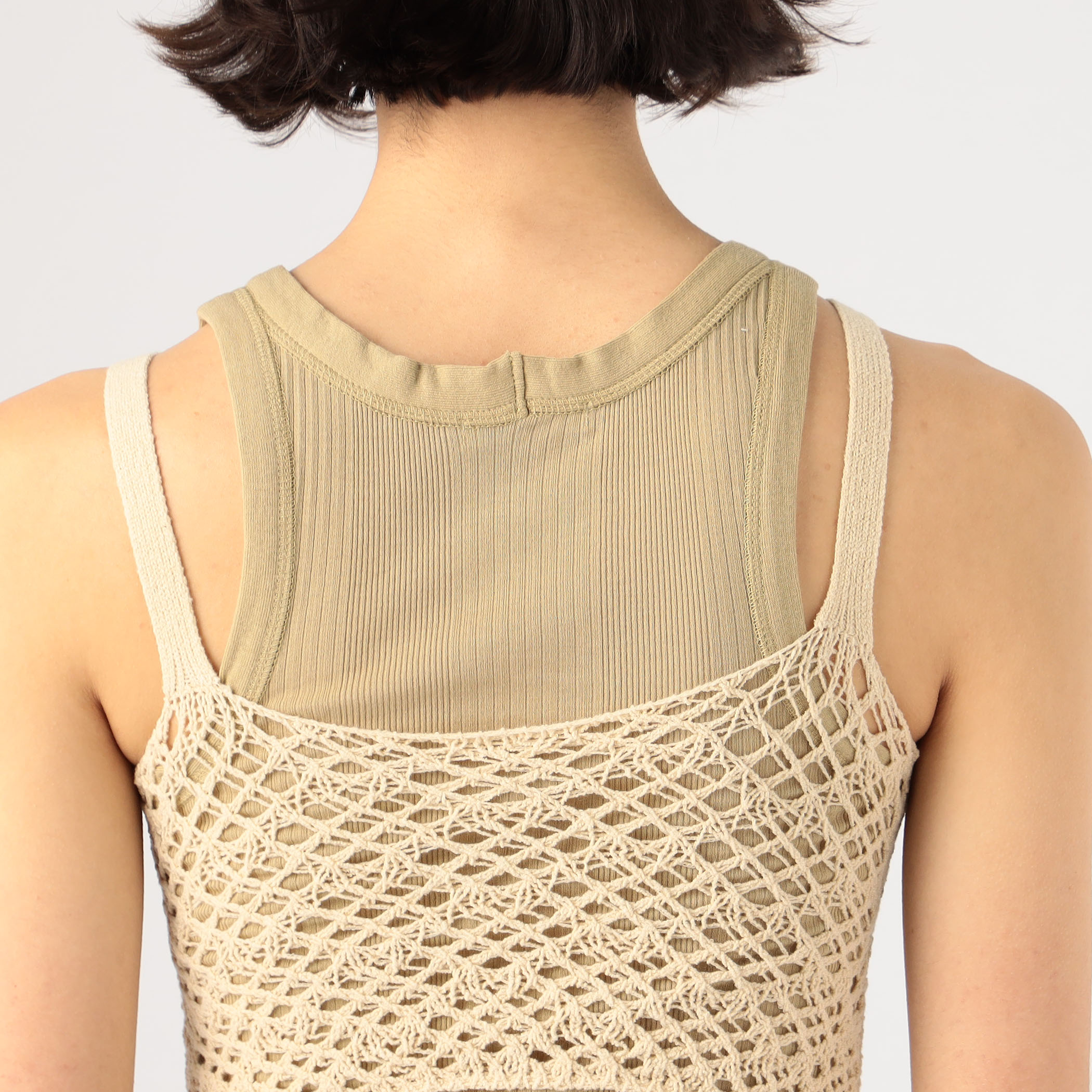 専用fumika uchida mesh knit bratop ”beige“ | rodeosemillas.com