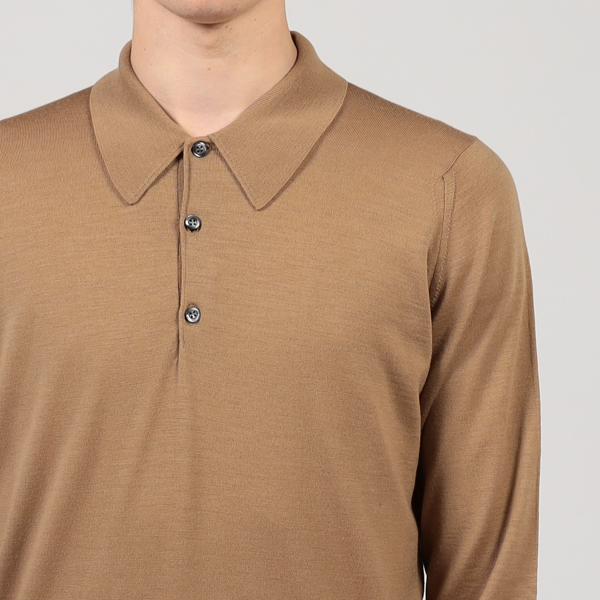JOHN SMEDLEY 30G EASY FIT ウール ニットポロシャツ DORSET
