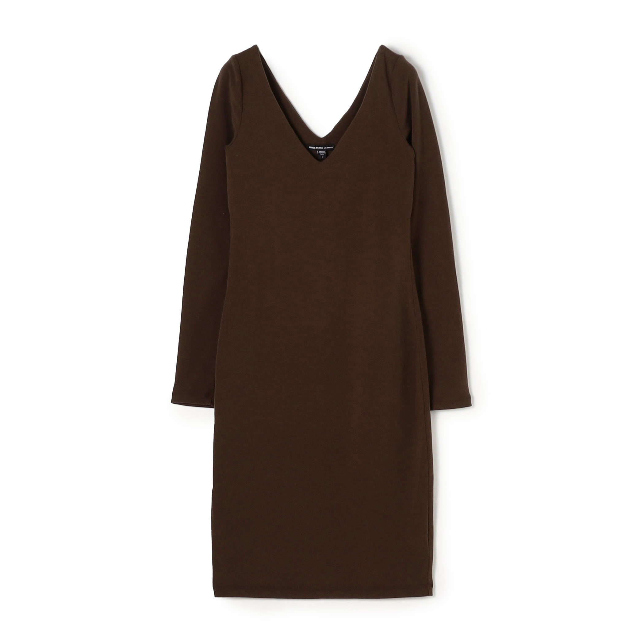 コットンストレッチ ディープVネックワンピース WLSR6823