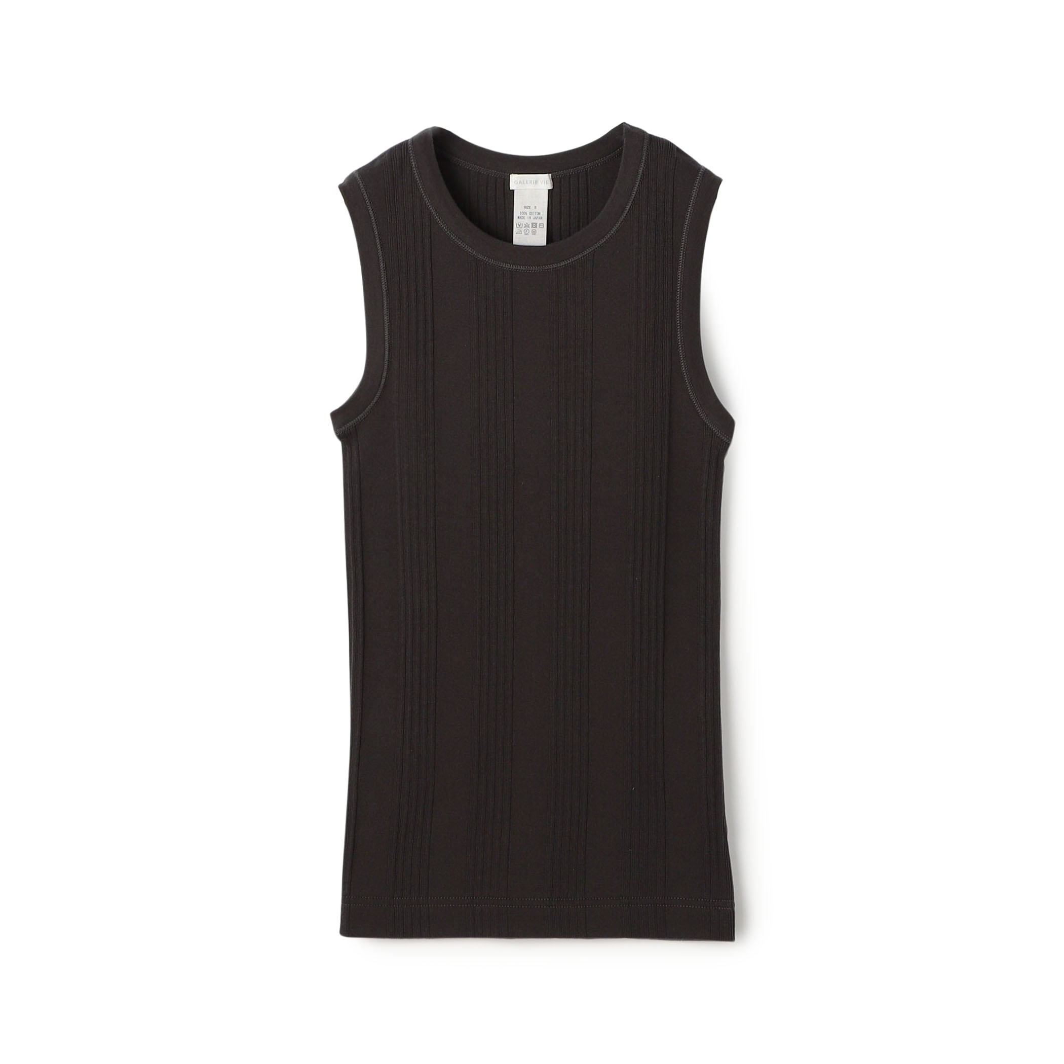 コットンランダムリブ ノースリーブプルオーバー